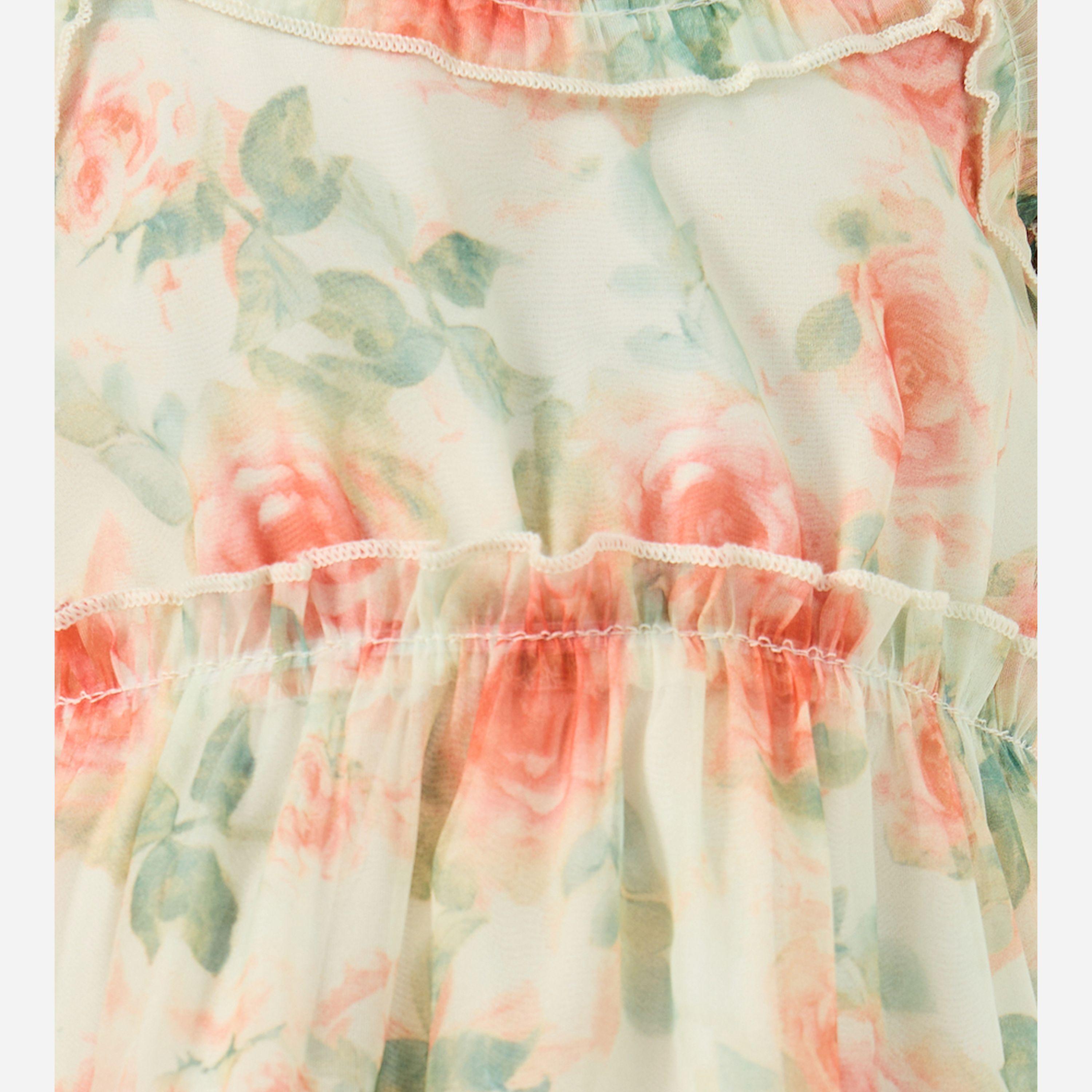 ستايلي - فستان أورجانزا مطبوع للفتيات الصغيرات-girls-clothing-dressesandjumpsuits-image-3