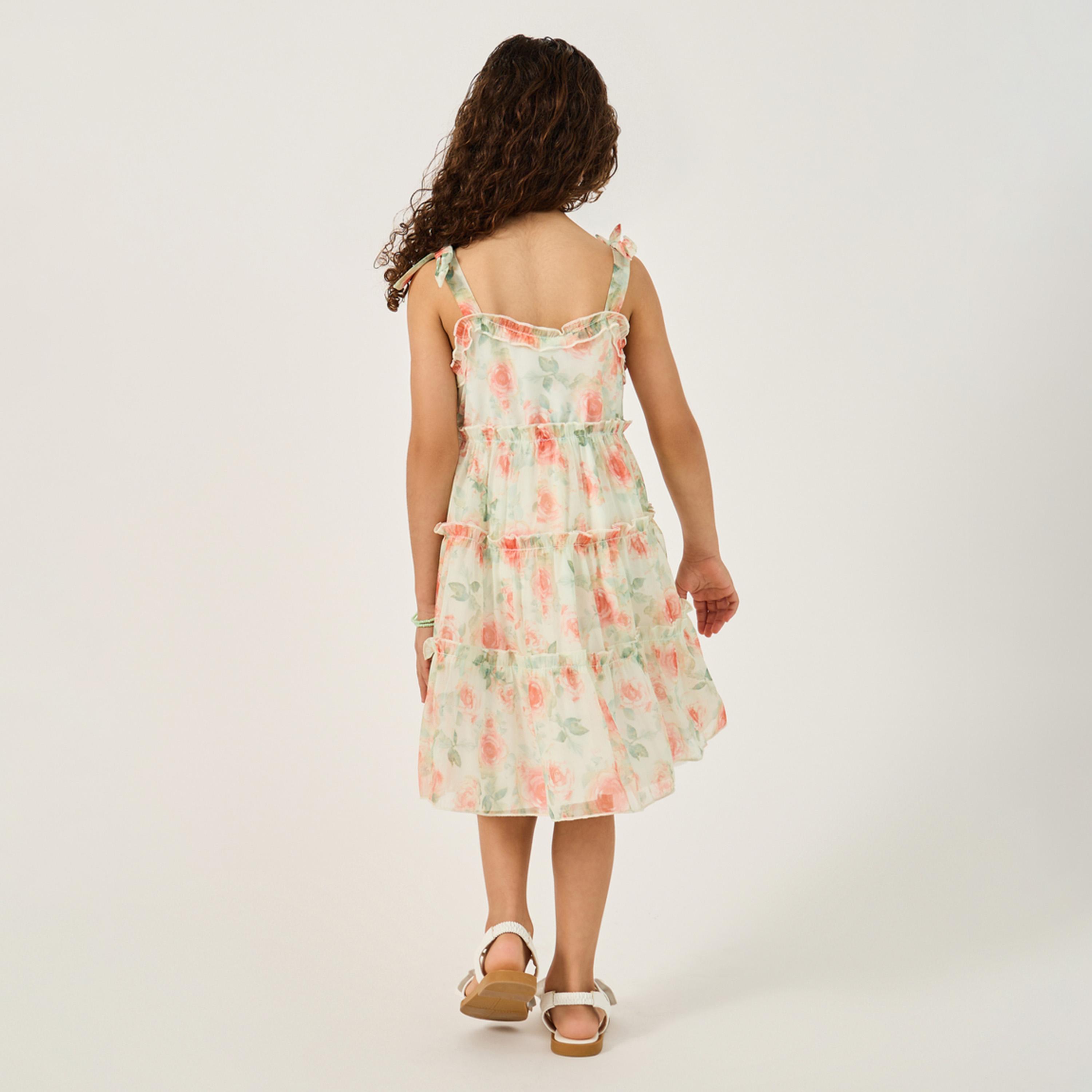ستايلي - فستان أورجانزا مطبوع للفتيات الصغيرات-girls-clothing-dressesandjumpsuits-image-5