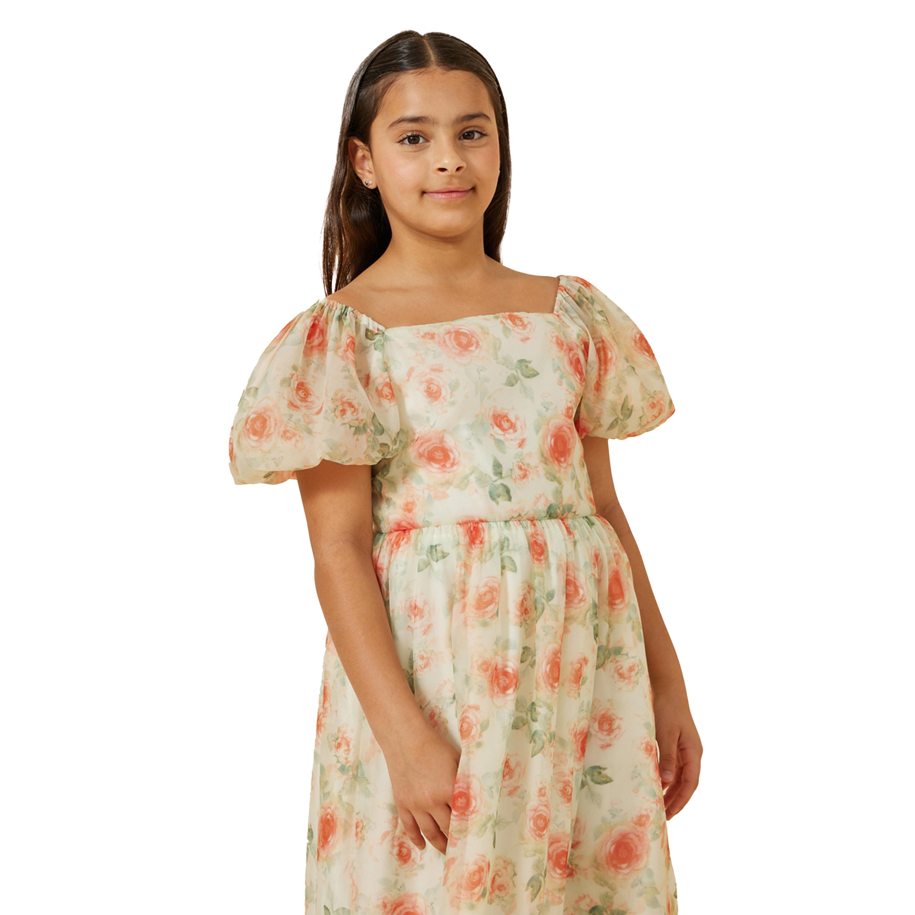 ستايلي -  فستان أورجانزا مطبوع للفتيات المراهقات-girls-clothing-dressesandjumpsuits-image-3