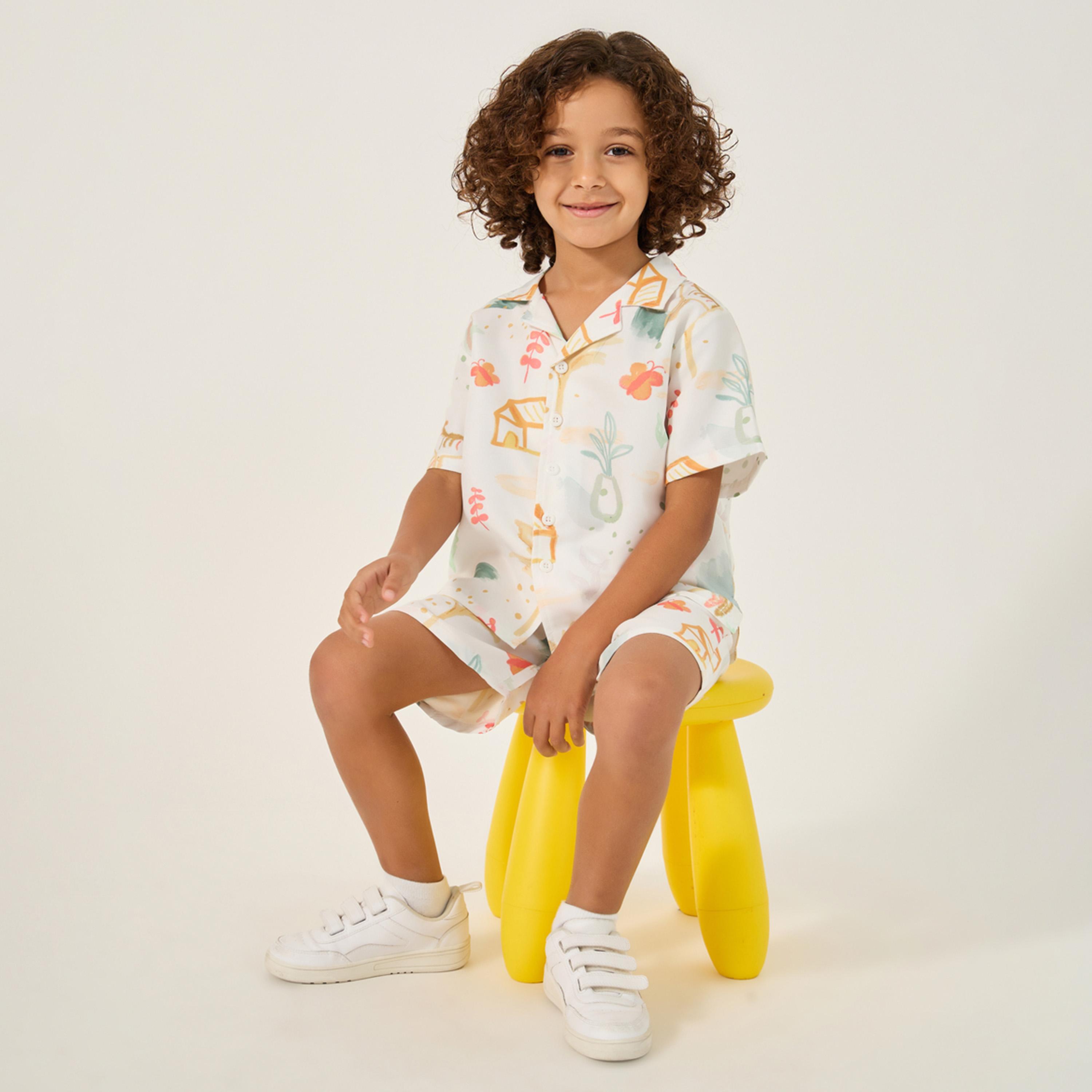 ستايلي - قميص للأولاد الصغار بطبعة حيوانات بالكامل-boys-clothing-shirts-image-1