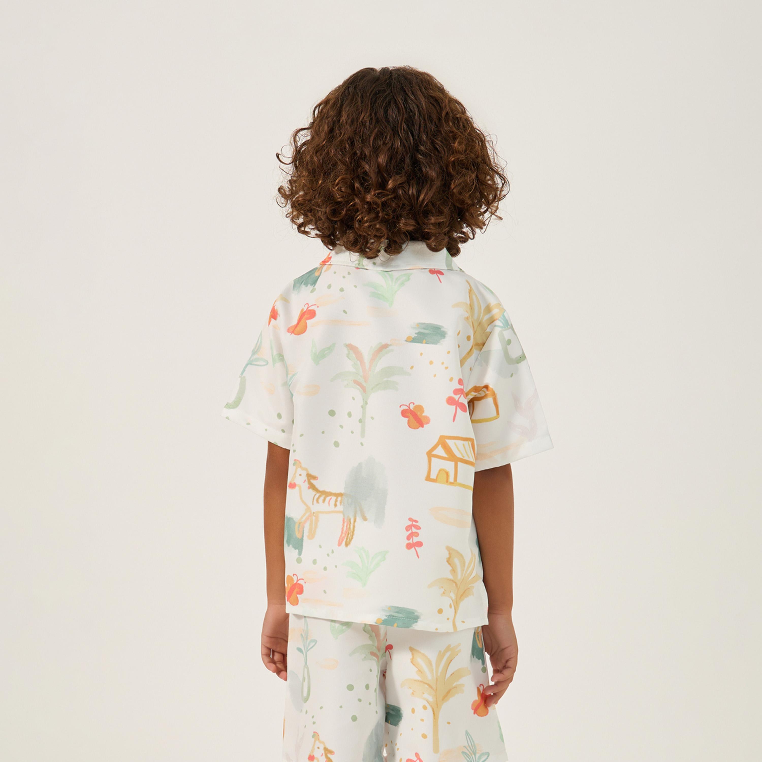 ستايلي - قميص للأولاد الصغار بطبعة حيوانات بالكامل-boys-clothing-shirts-image-5