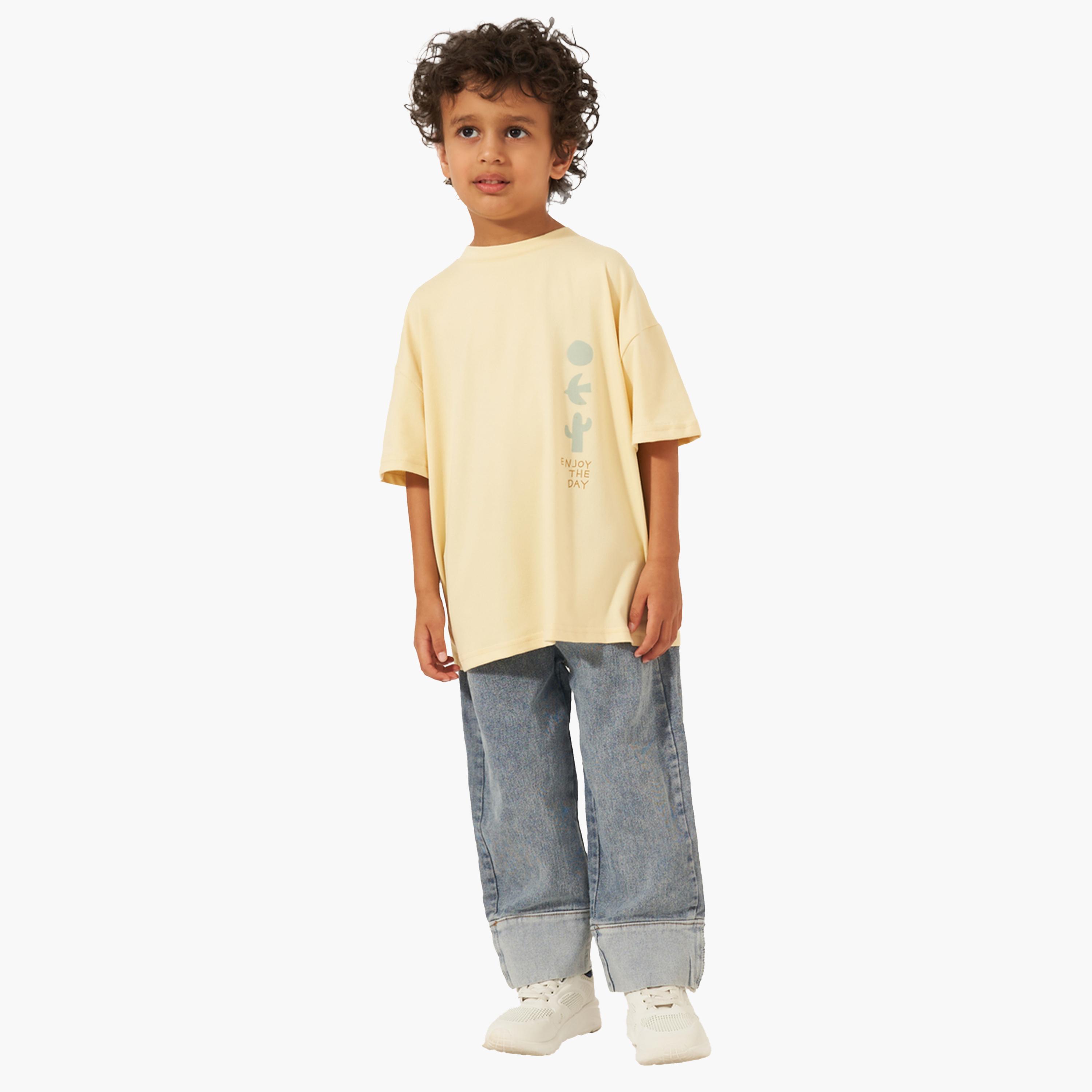 Styli Oversized Graphic Print T-Shirt-boys-clothing-tshirtsandpolos-image-2