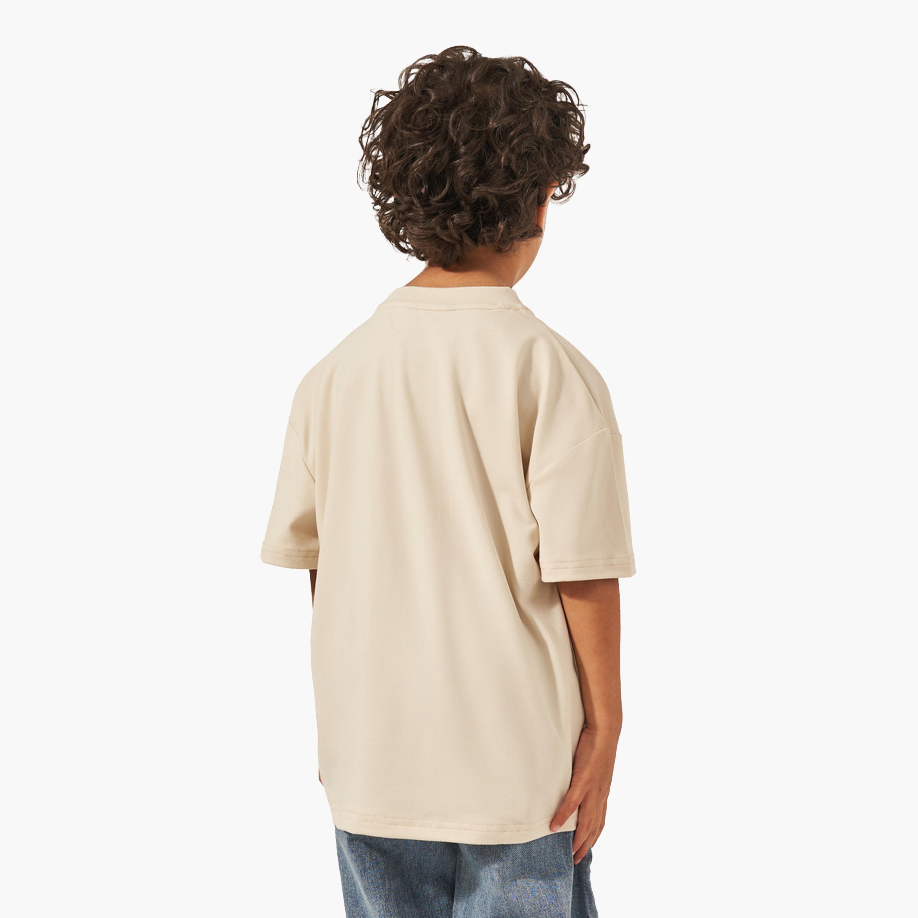 ستايلي - تي شيرت مطبوع كبير الحجم مع جيب-boys-clothing-tshirtsandpolos-image-4