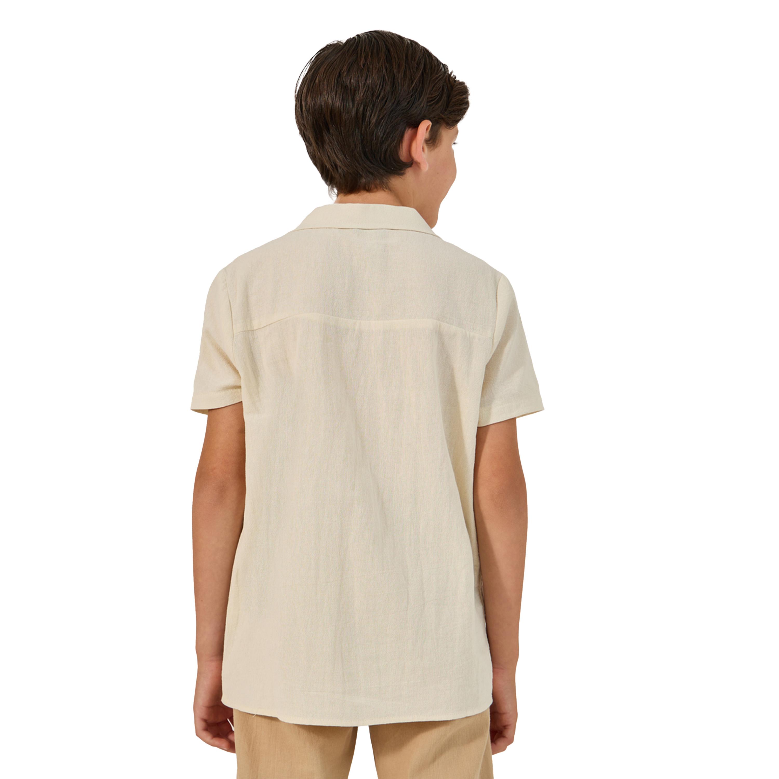 Styli Embroidered Detail Cotton Short Sleeve Shirt-boys-clothing-shirts-image-5