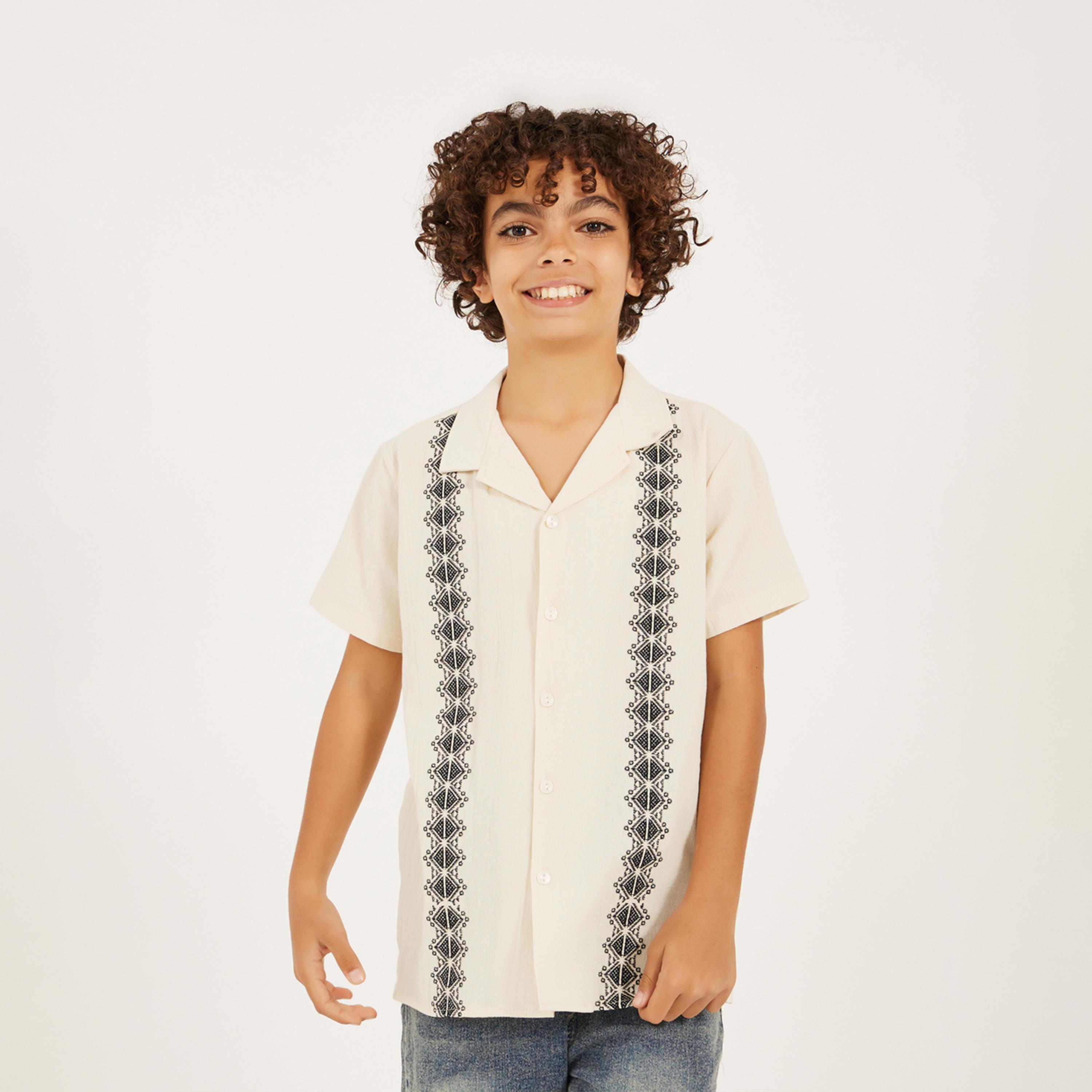 Styli teen boys embroidered shirt-boys-clothing-shirts-image-1