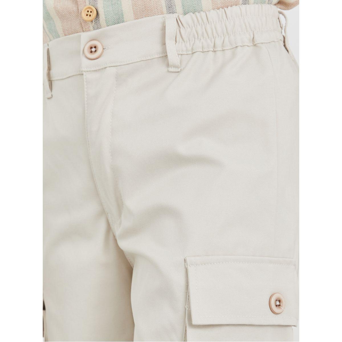 Styli Boys Solid Flat Front Shorts with Cargo Pockets-boys-clothing-bottoms-shorts-image-3