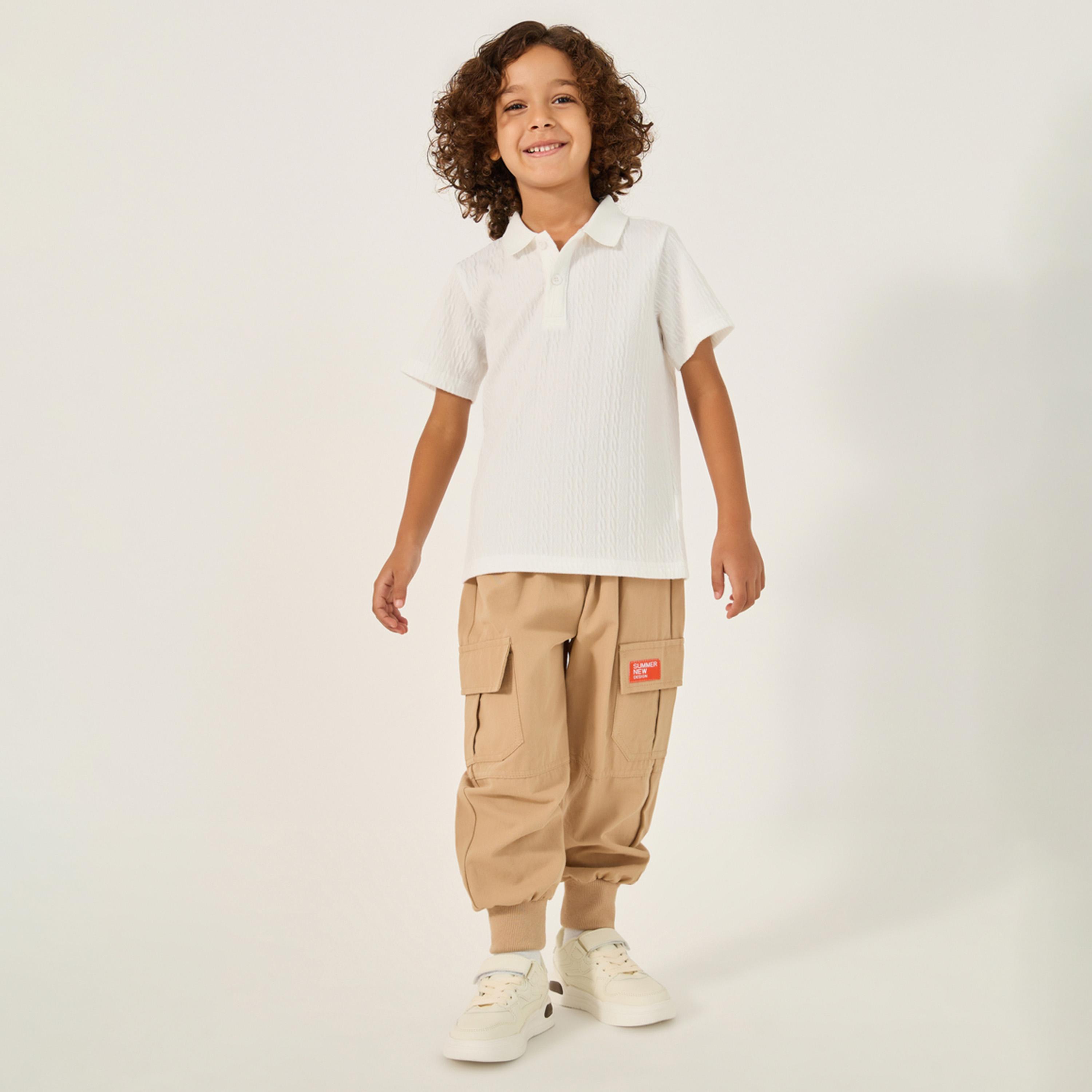 Styli Toddler boys textured knit polo t-shirt-boys-clothing-tshirtsandpolos-image-2