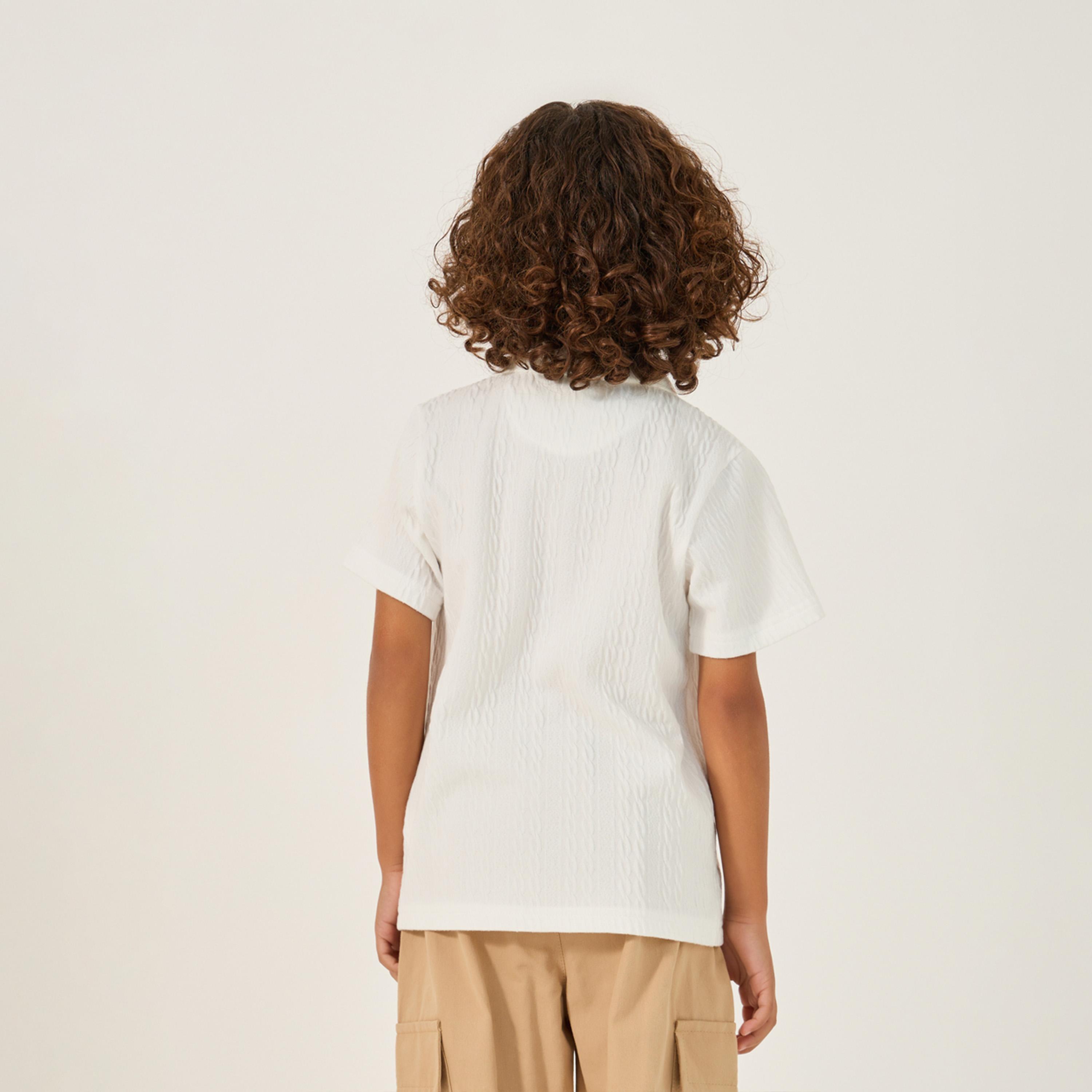 Styli Toddler boys textured knit polo t-shirt-boys-clothing-tshirtsandpolos-image-4