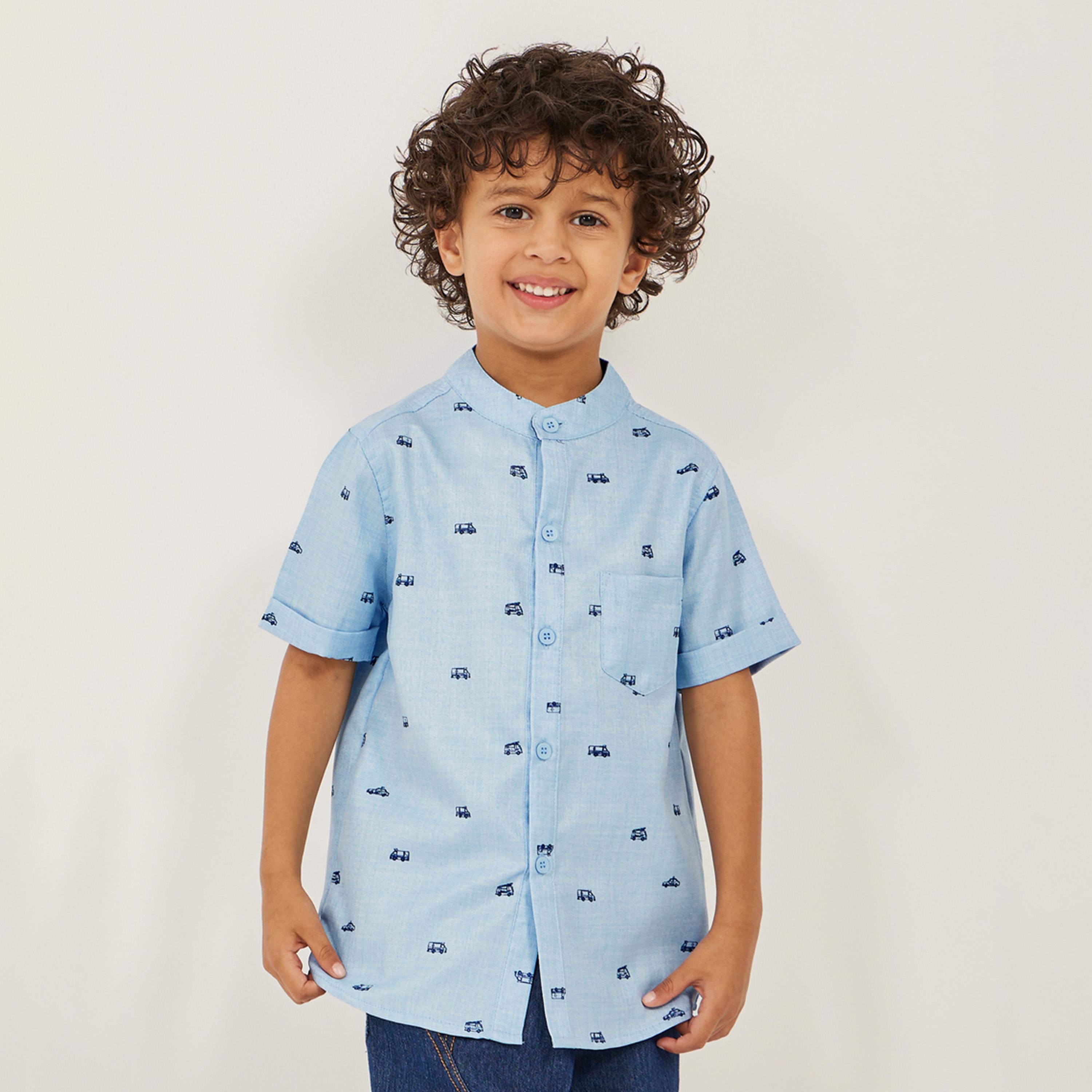 Styli Toddler Boys All Over Print Shirt-boys-clothing-shirts-image-1