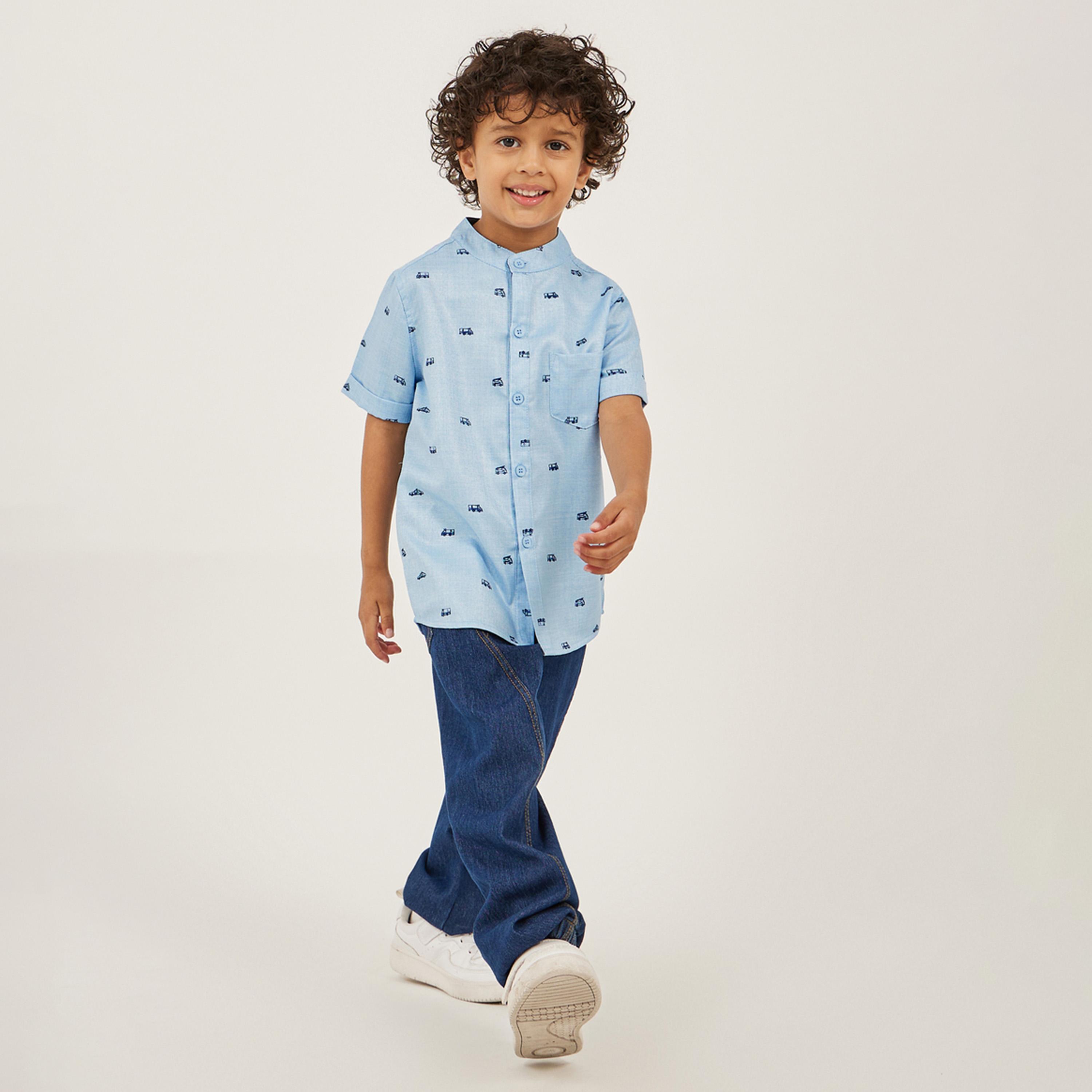 Styli Toddler Boys All Over Print Shirt-boys-clothing-shirts-image-2