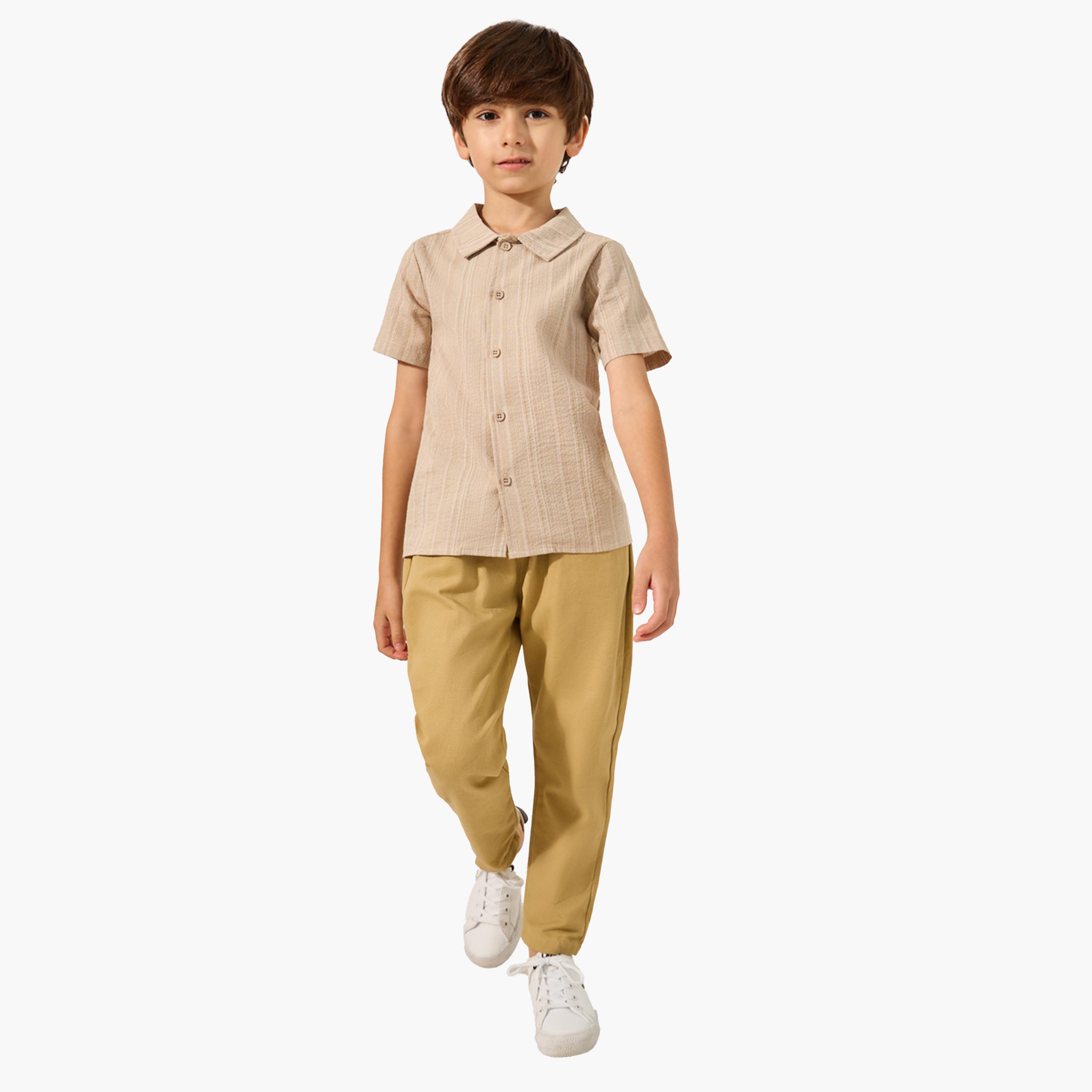 Styli Striped Short Sleeve Shirt-boys-clothing-shirts-image-2
