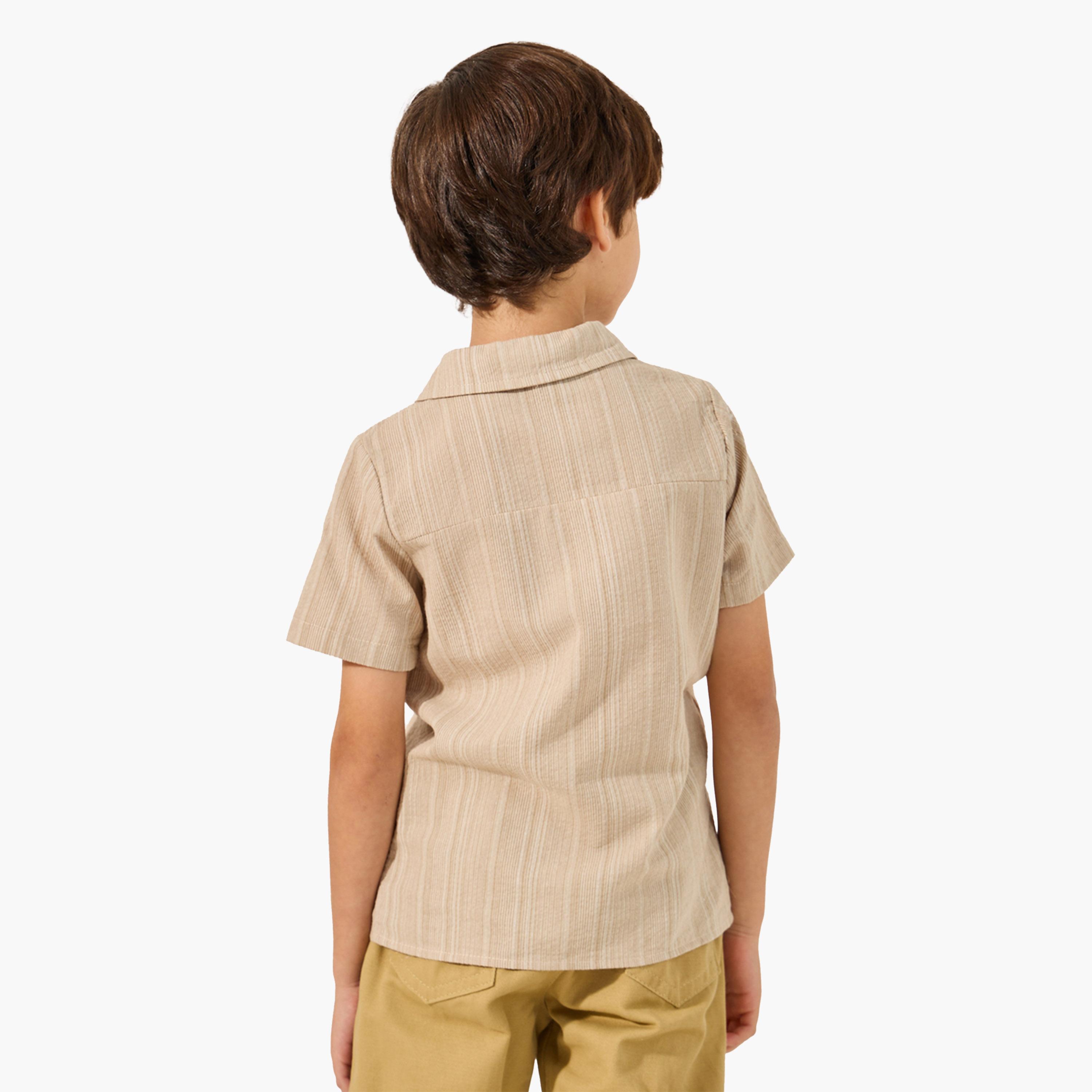 Styli Striped Short Sleeve Shirt-boys-clothing-shirts-image-5