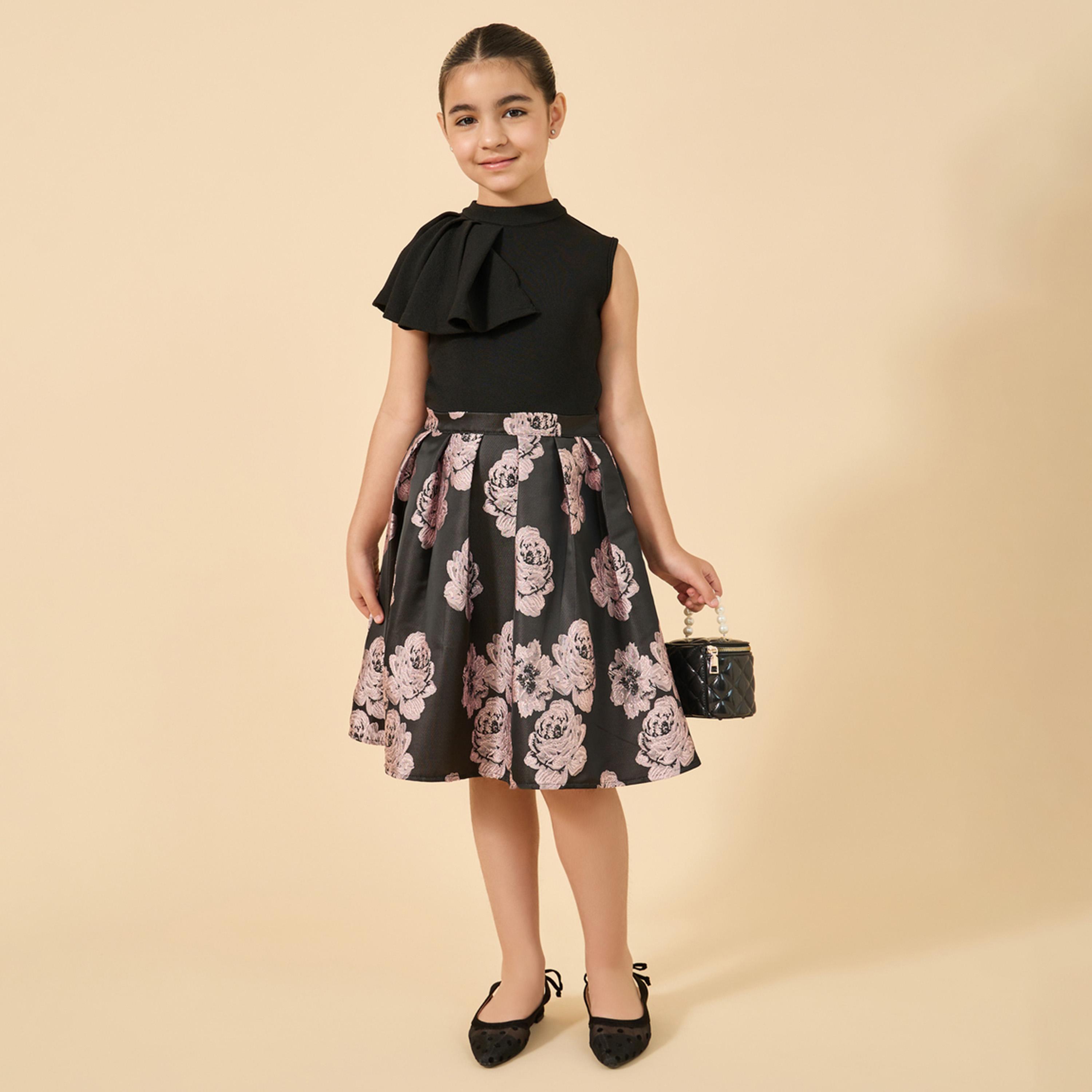ستايلي - فستان مناسبات من قماش الجاكار للفتيات المراهقات-girls-clothing-dressesandjumpsuits-image-1