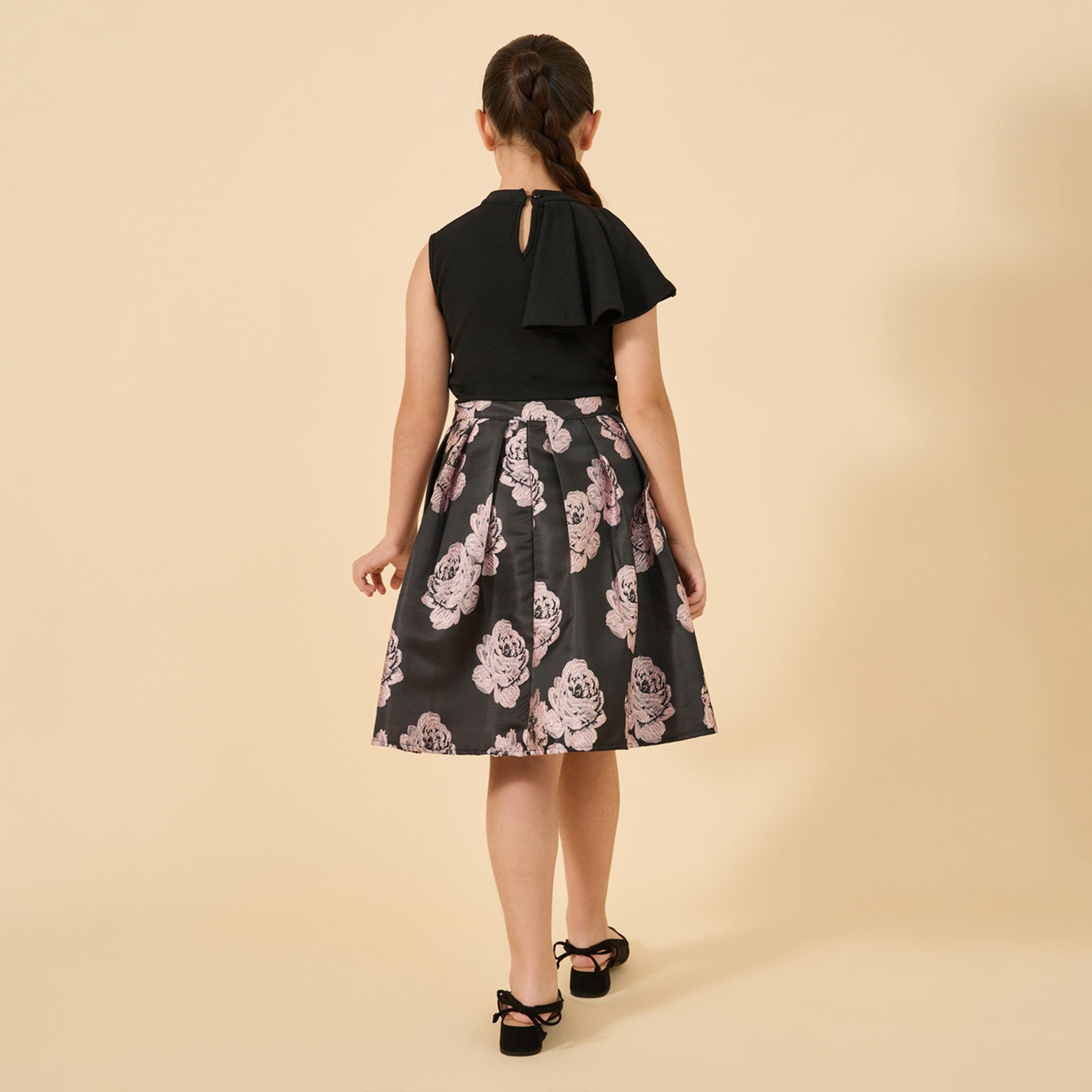 ستايلي - فستان مناسبات من قماش الجاكار للفتيات المراهقات-girls-clothing-dressesandjumpsuits-image-4