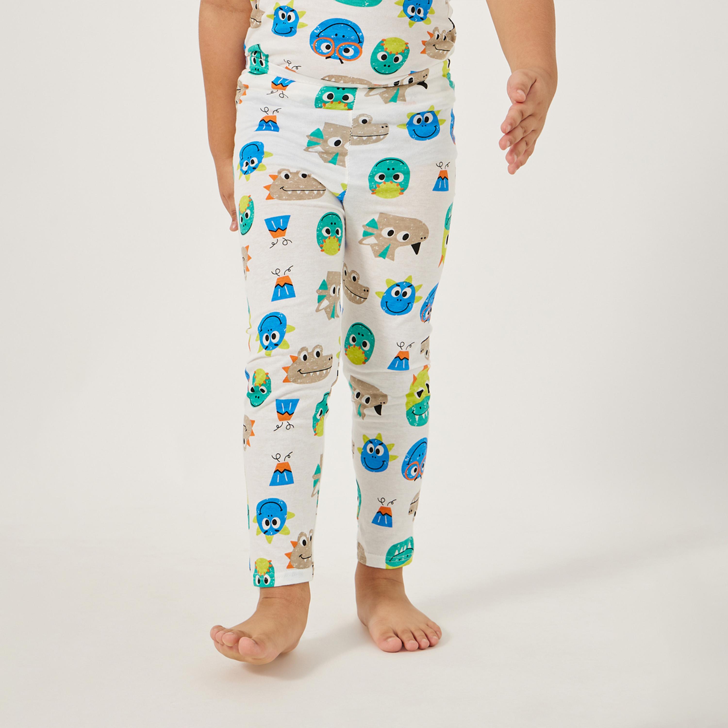 ستايلي - طقم بيجامة بطبعة كاملة للأولاد الصغار-boys-clothing-nightwear-image-5