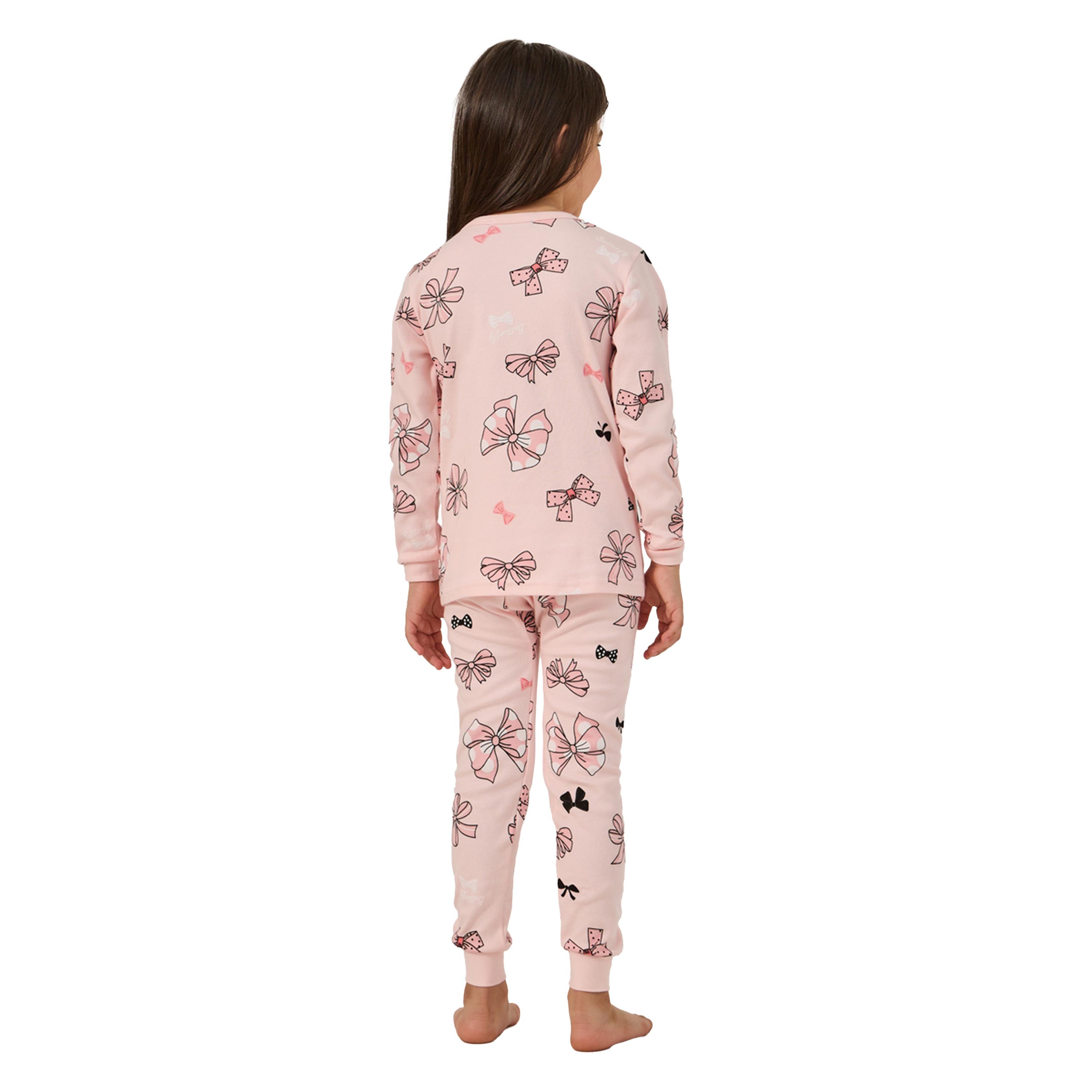 Styli All-Over Print Round Neck T-Shirt and Pyjama Set-girls-clothing-nightwear-image-6