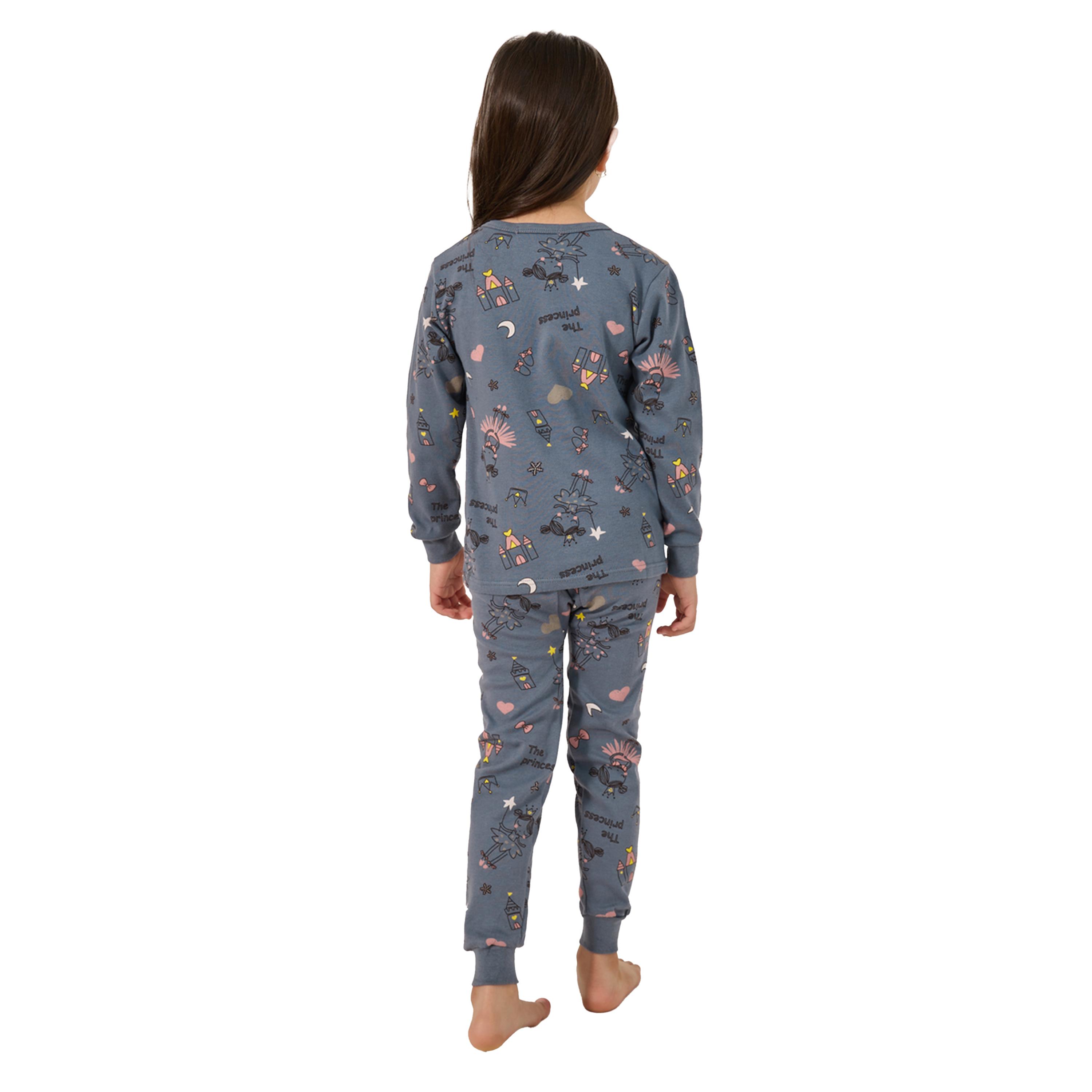 Styli All-Over Print Round Neck T-Shirt and Pyjama Set-girls-clothing-nightwear-image-6