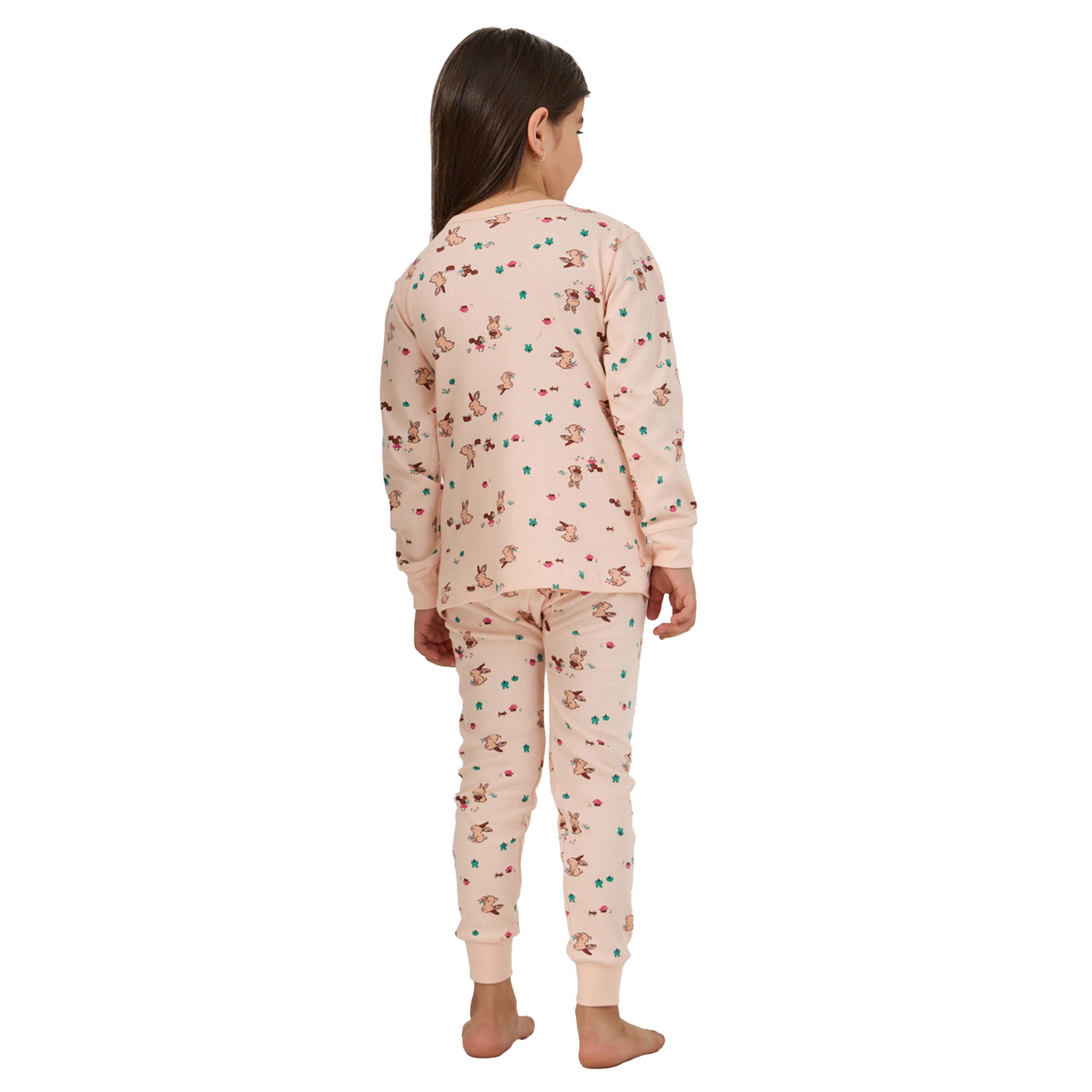 ستايلي-  بيجاما تي شيرت رقبة دائرية وطبعة كاملة-girls-clothing-nightwear-image-6