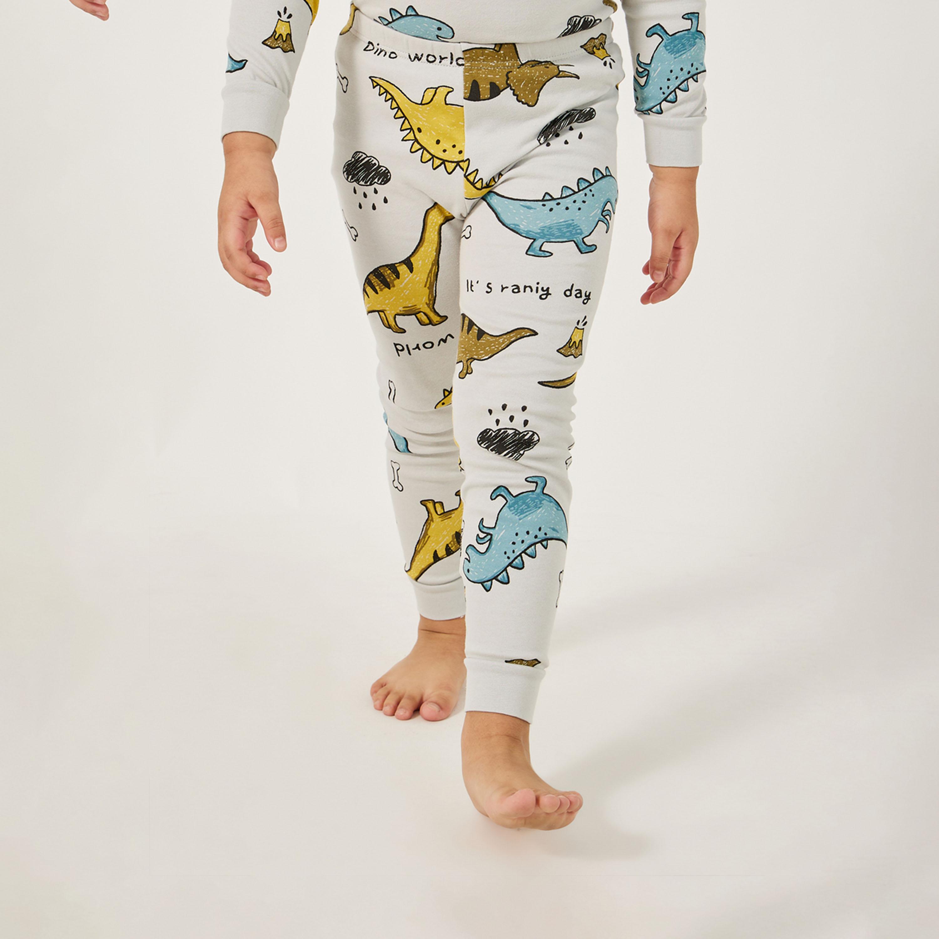 Styli Toddler Boys Dino AOP PJ Set-boys-clothing-nightwear-image-6