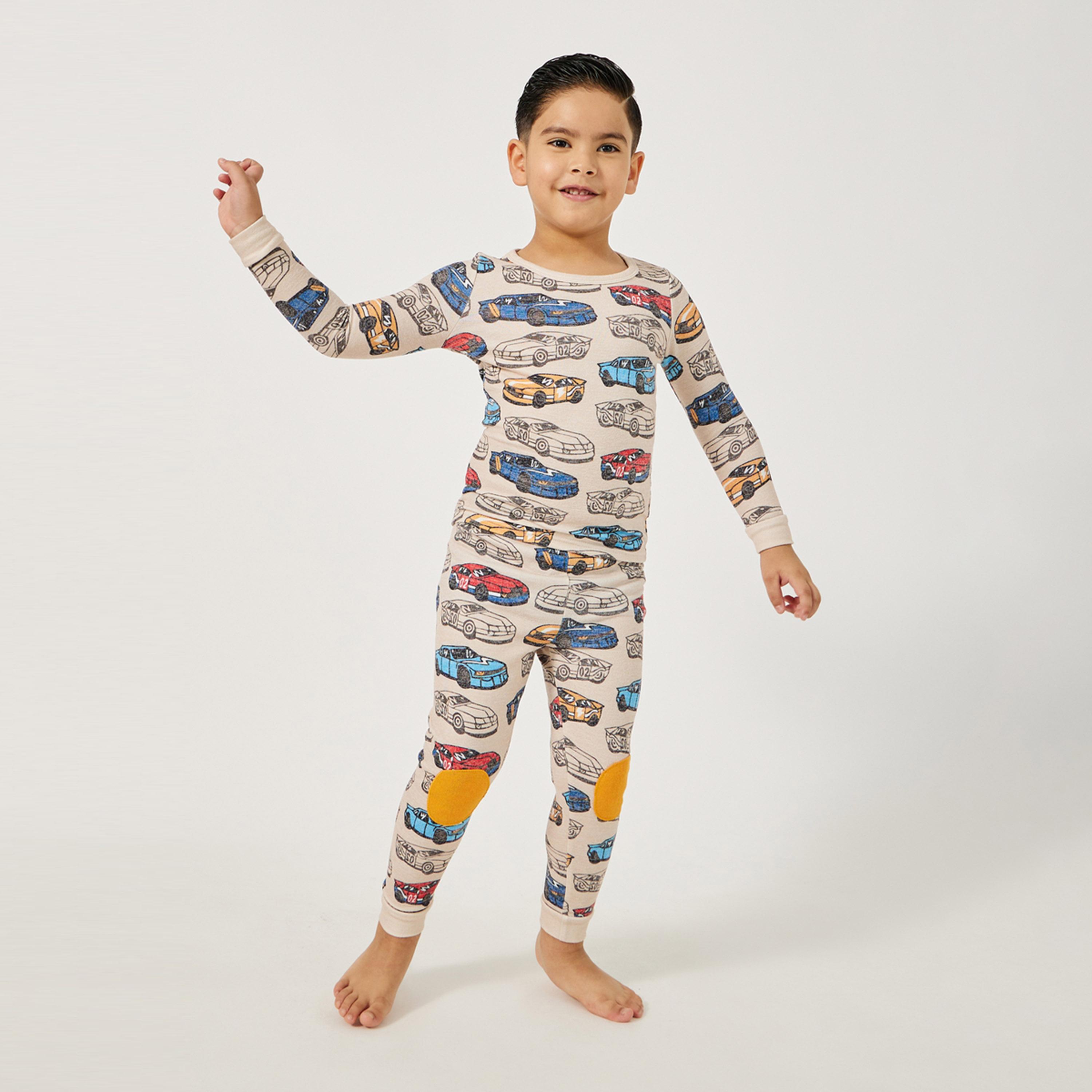 Styli Toddler Boys Car AOP PJ Set-boys-clothing-nightwear-image-1