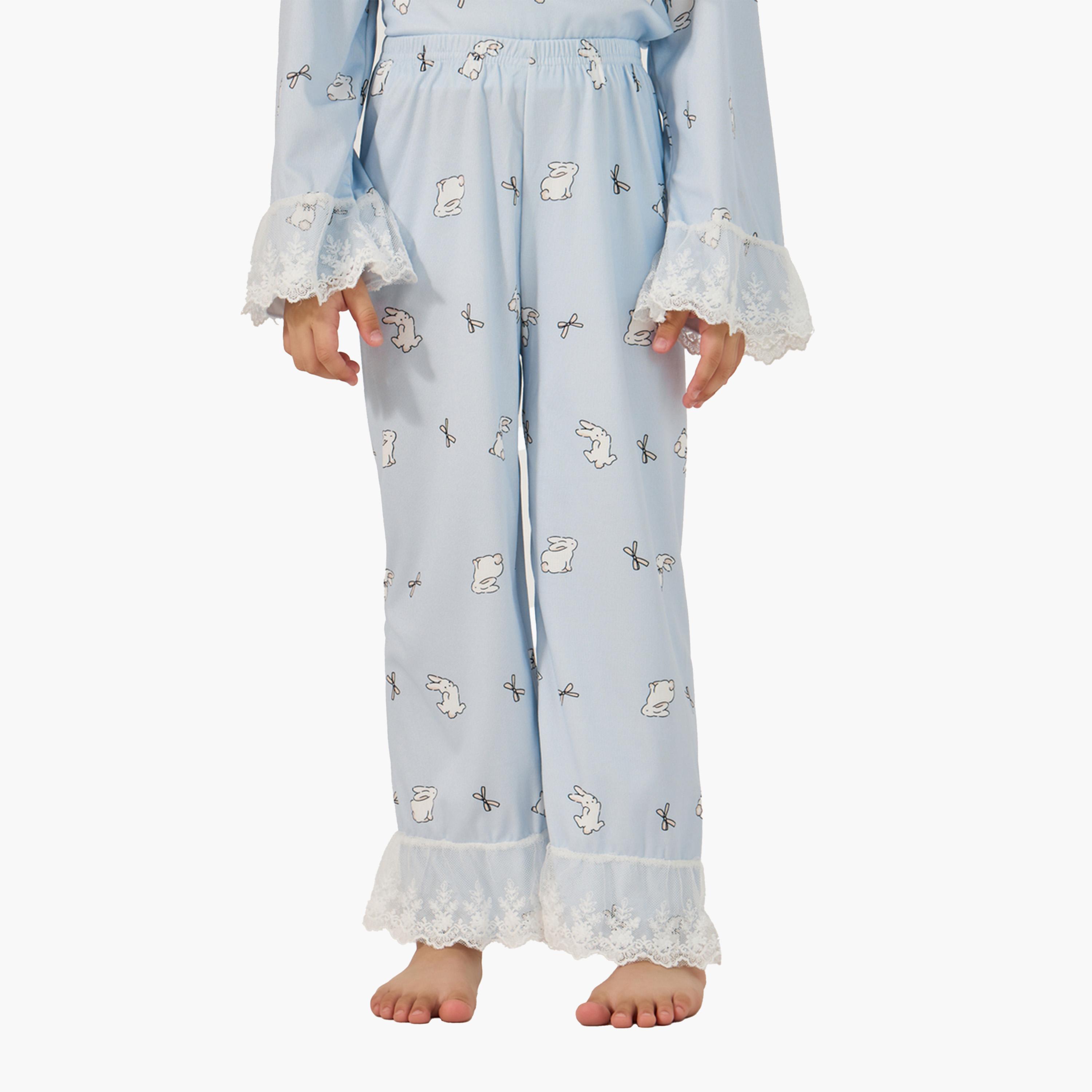 ستايلي-  بيجاما تي شيرت رقبة دائرية وطبعة كاملة-girls-clothing-nightwear-image-4