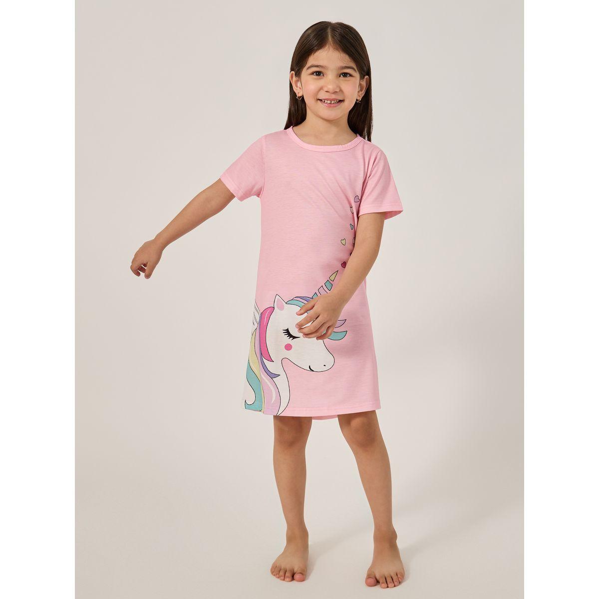 قميص نوم مطبع بطبعة وحيد القرن-girls-clothing-nightwear-image-1