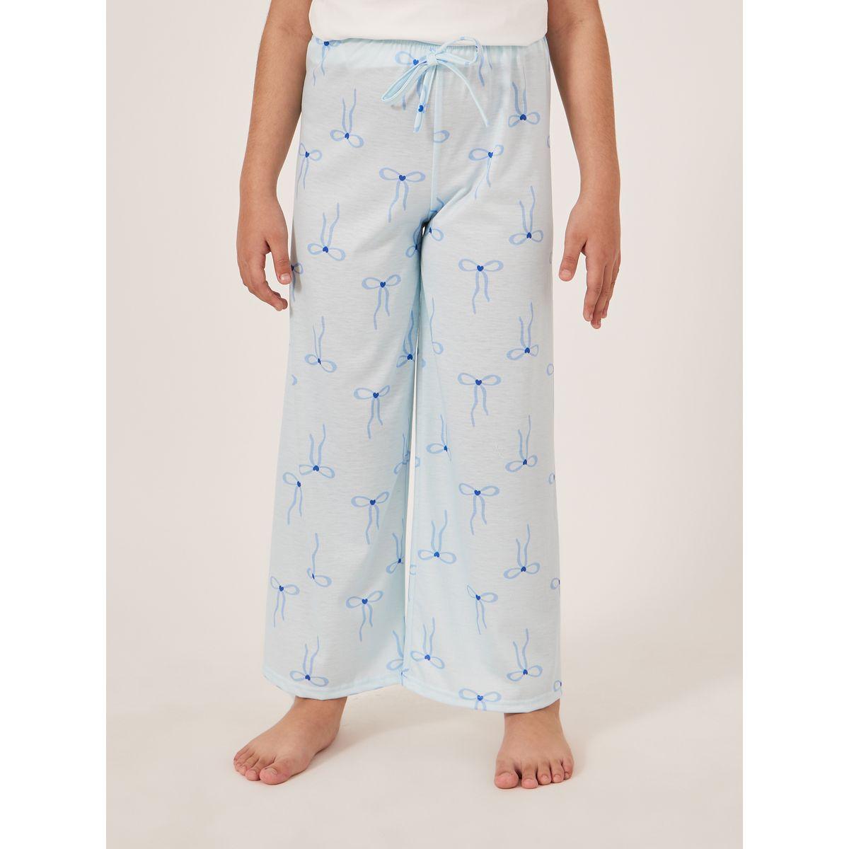 طقم بيجاما من بنطال وتيشيرت بأكمام قصيرة-girls-clothing-nightwear-image-6