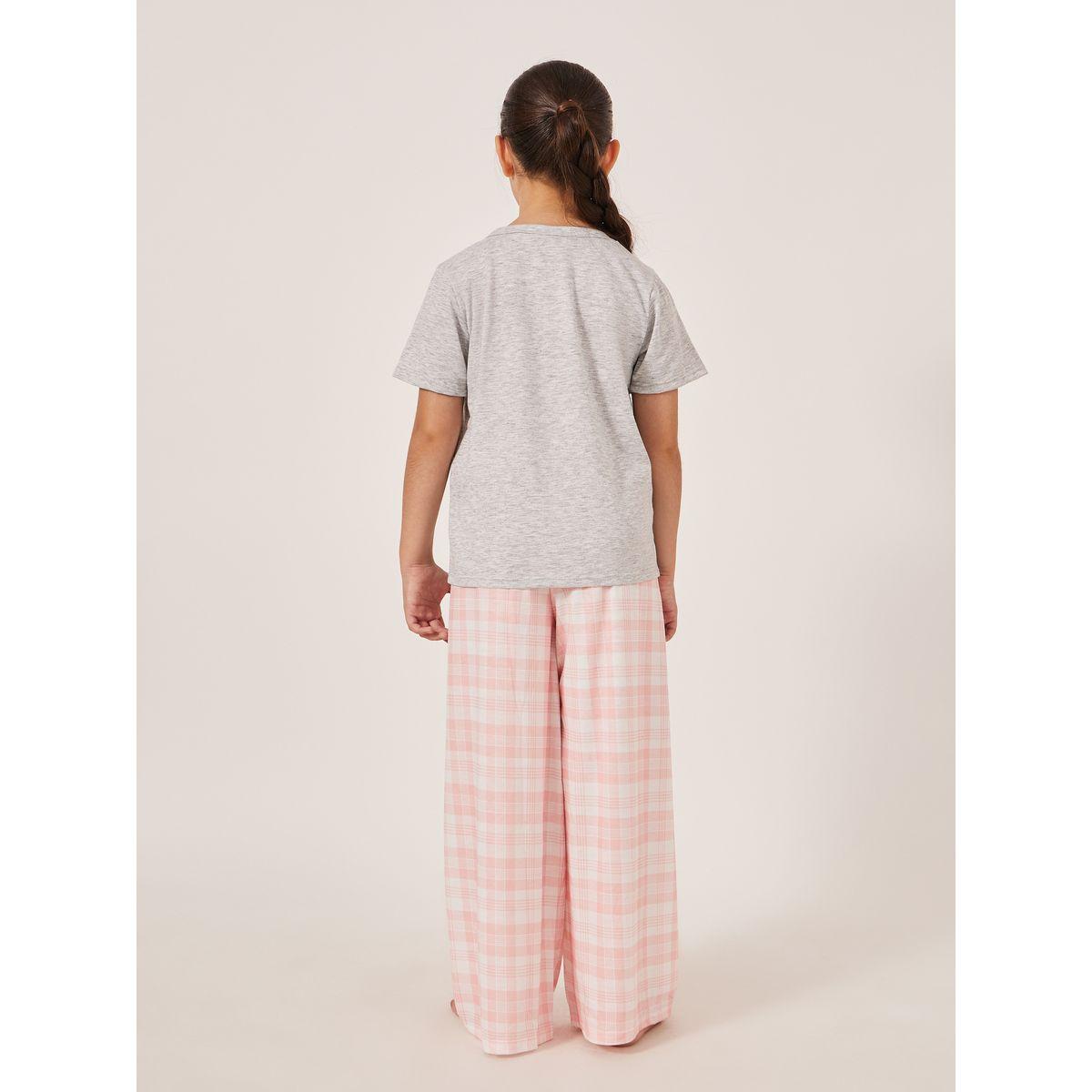 طقم بيجاما من بنطال وتيشيرت بأكمام قصيرة-girls-clothing-nightwear-image-2