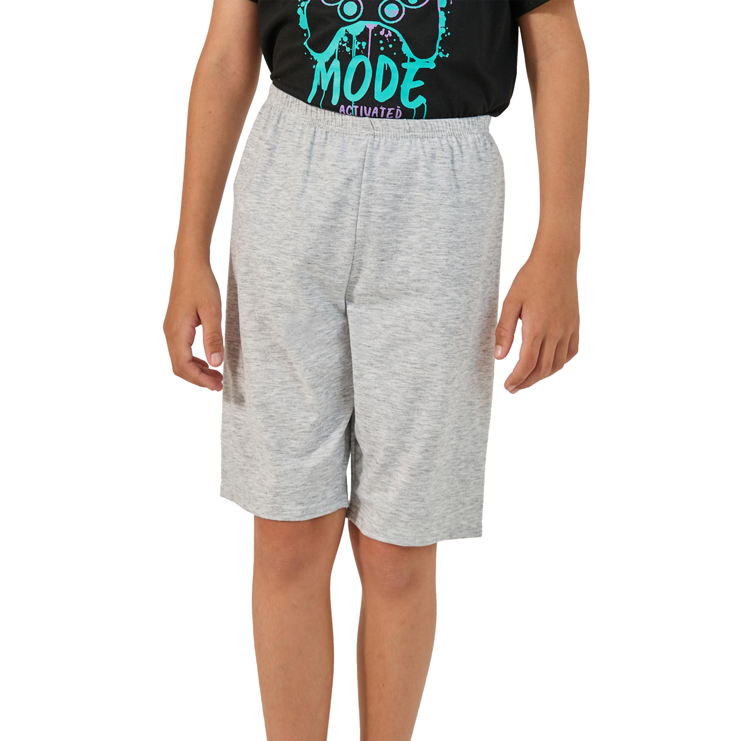 Styli Graphic Print Shirt and Plain Shorts Set-boys-clothing-nightwear-image-4