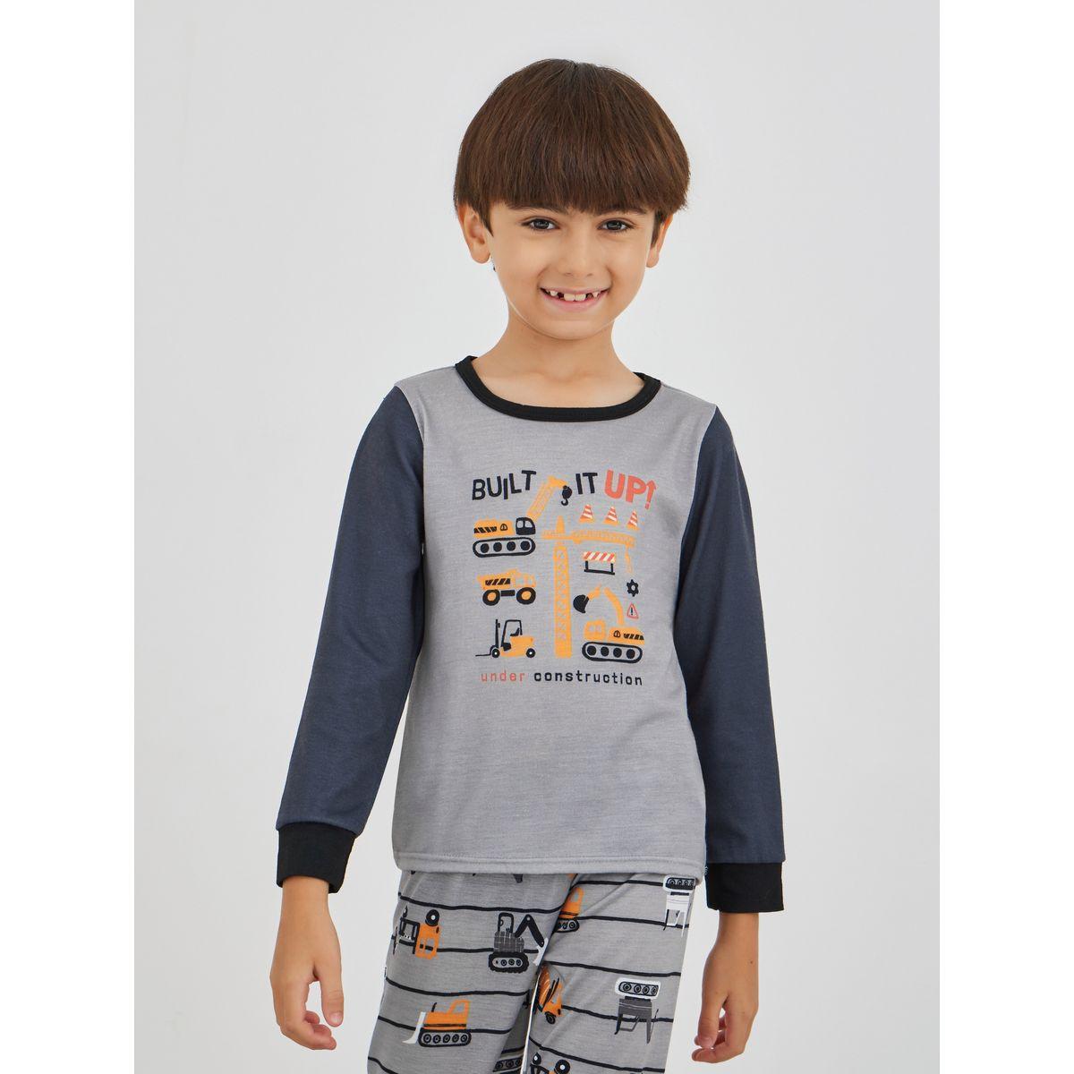 Styli Graphic Print Round Neck T-Shirt and Pyjama Set-boys-clothing-nightwear-image-2