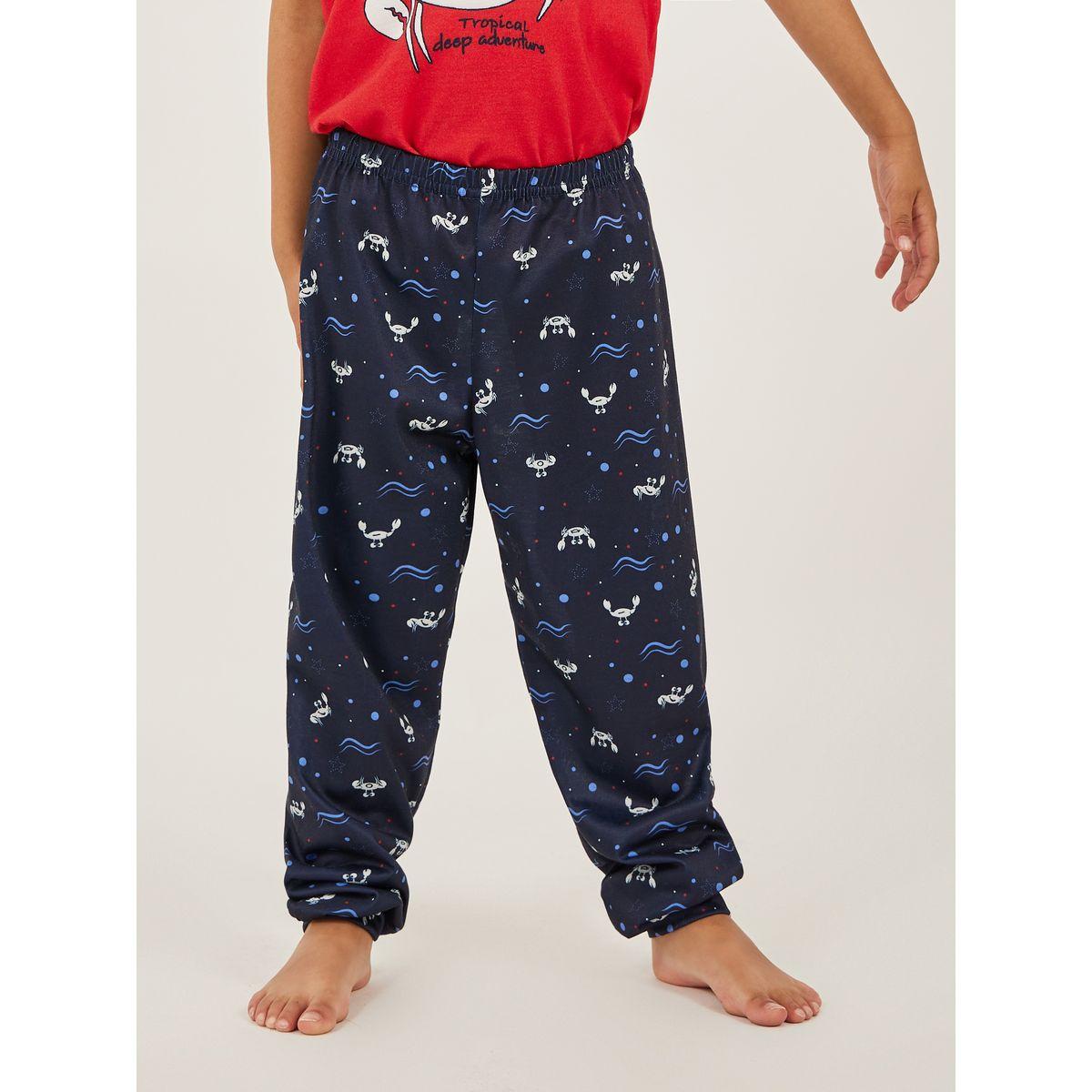 Styli Printed Short Sleeve T-Shirt and Jogger Pyjama Set-boys-clothing-nightwear-image-5