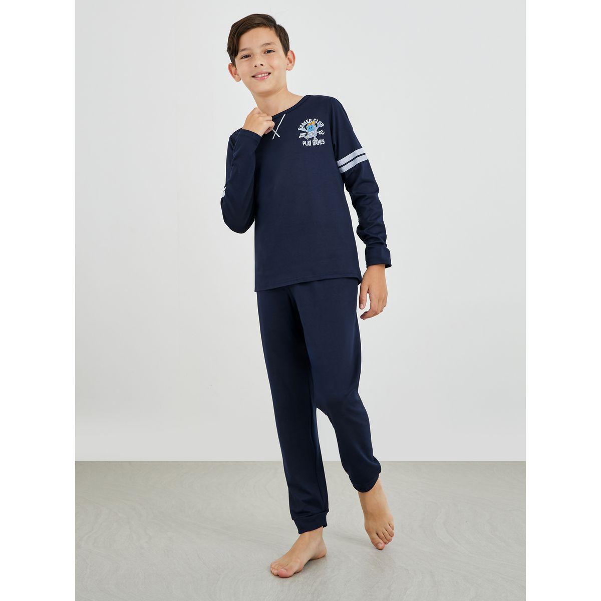 طقم بيجاما من بنطال وتيشيرت بطبعة جرافيك-boys-clothing-nightwear-image-1
