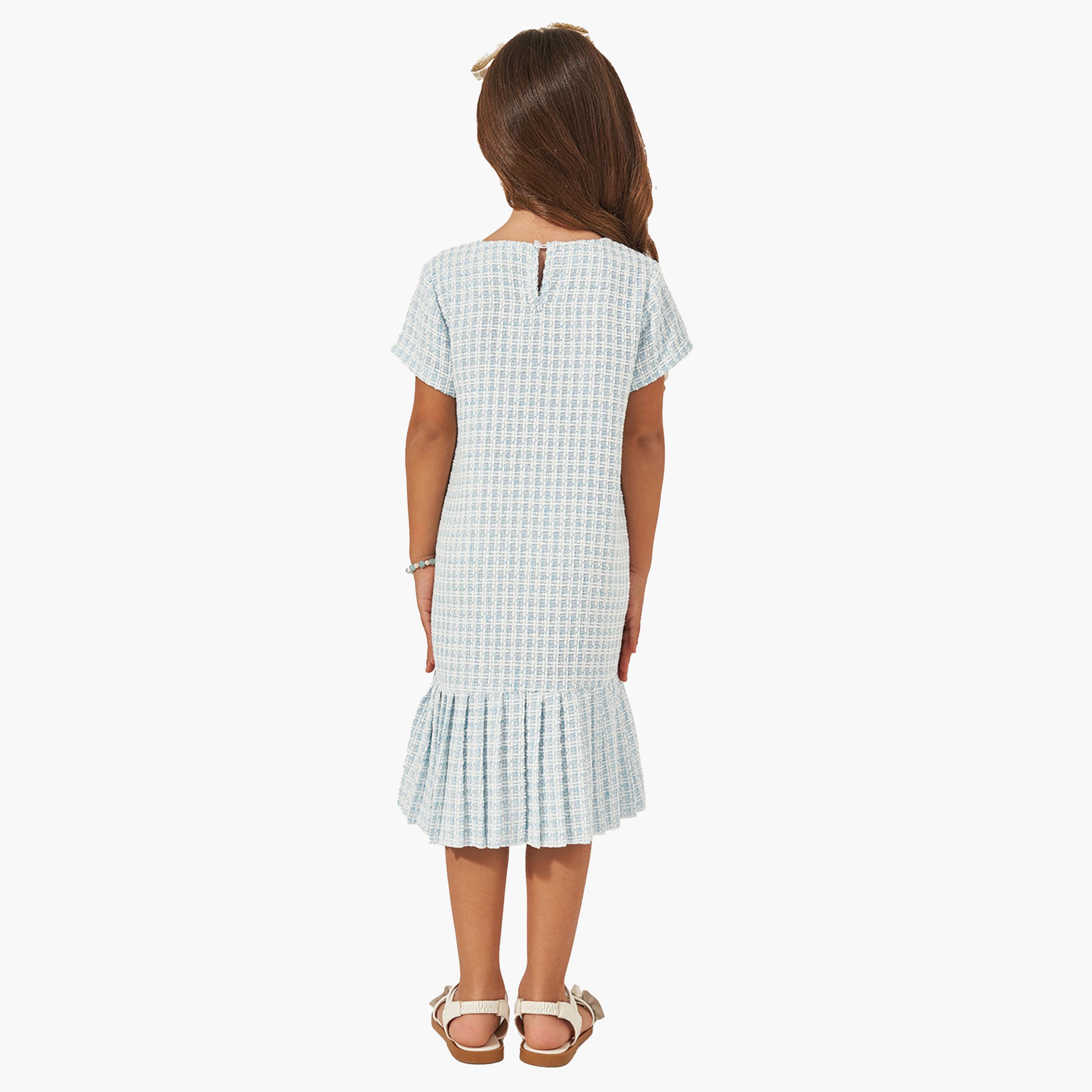 ستايلي - فستان سكيتر مربعات متوسط الطول-girls-clothing-dressesandjumpsuits-image-5