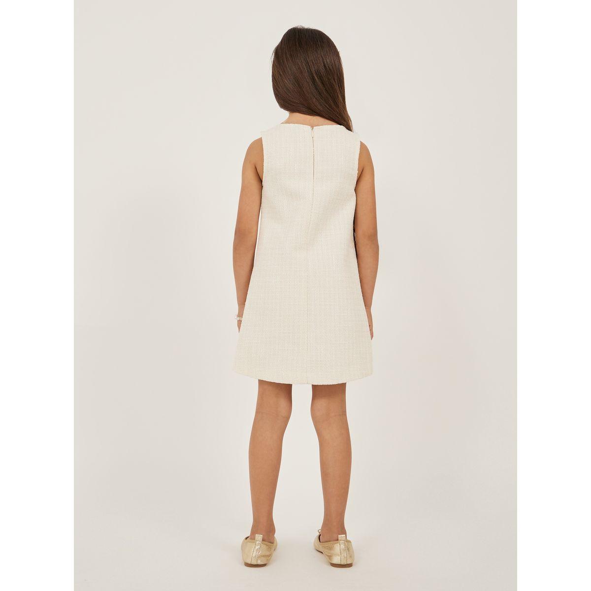 Styli Tweed Sleeveless Dress with Button Detail-girls-clothing-dressesandjumpsuits-image-4