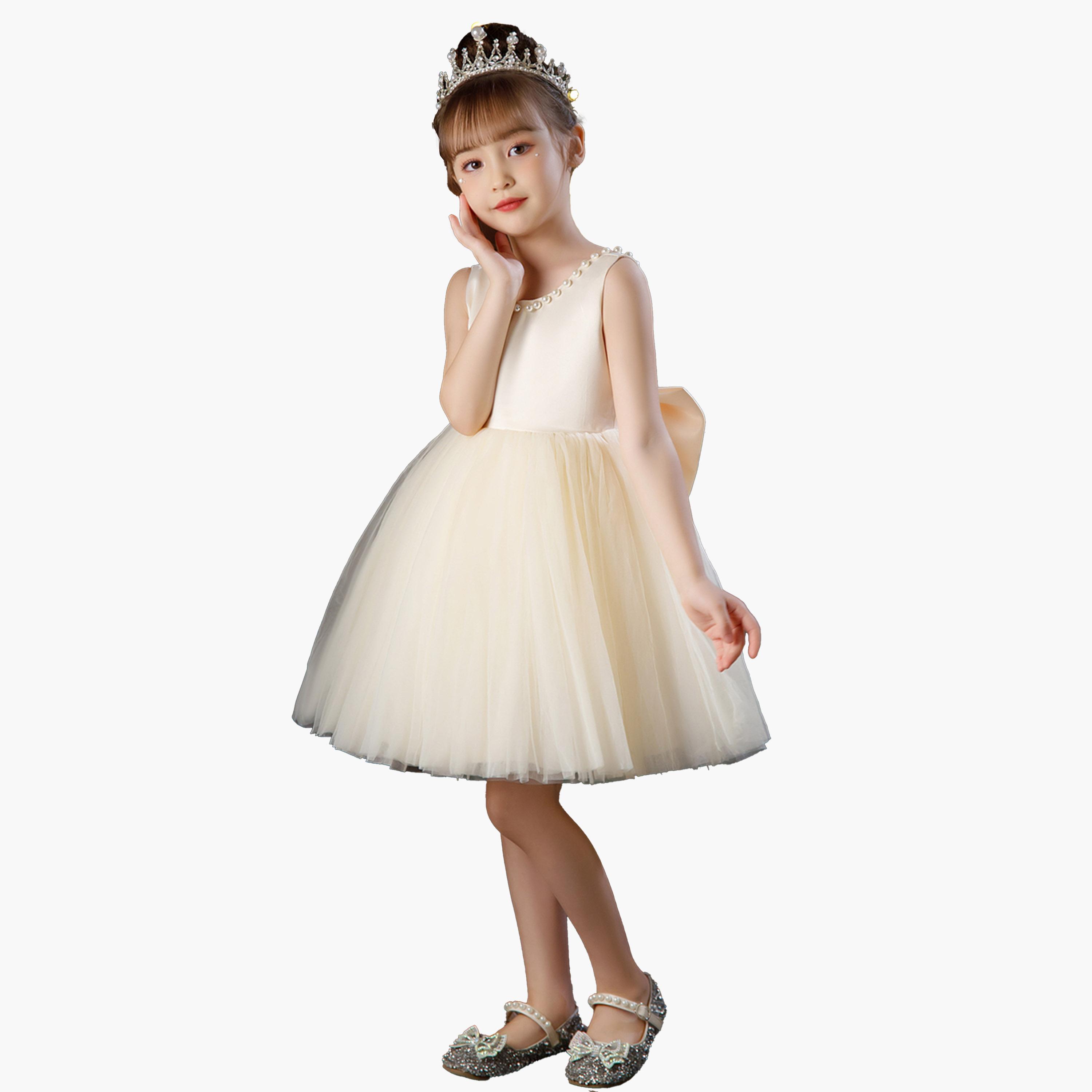 Take Two Faux Pearl Embellished Mesh Insert Dress-girls-clothing-dressesandjumpsuits-image-4