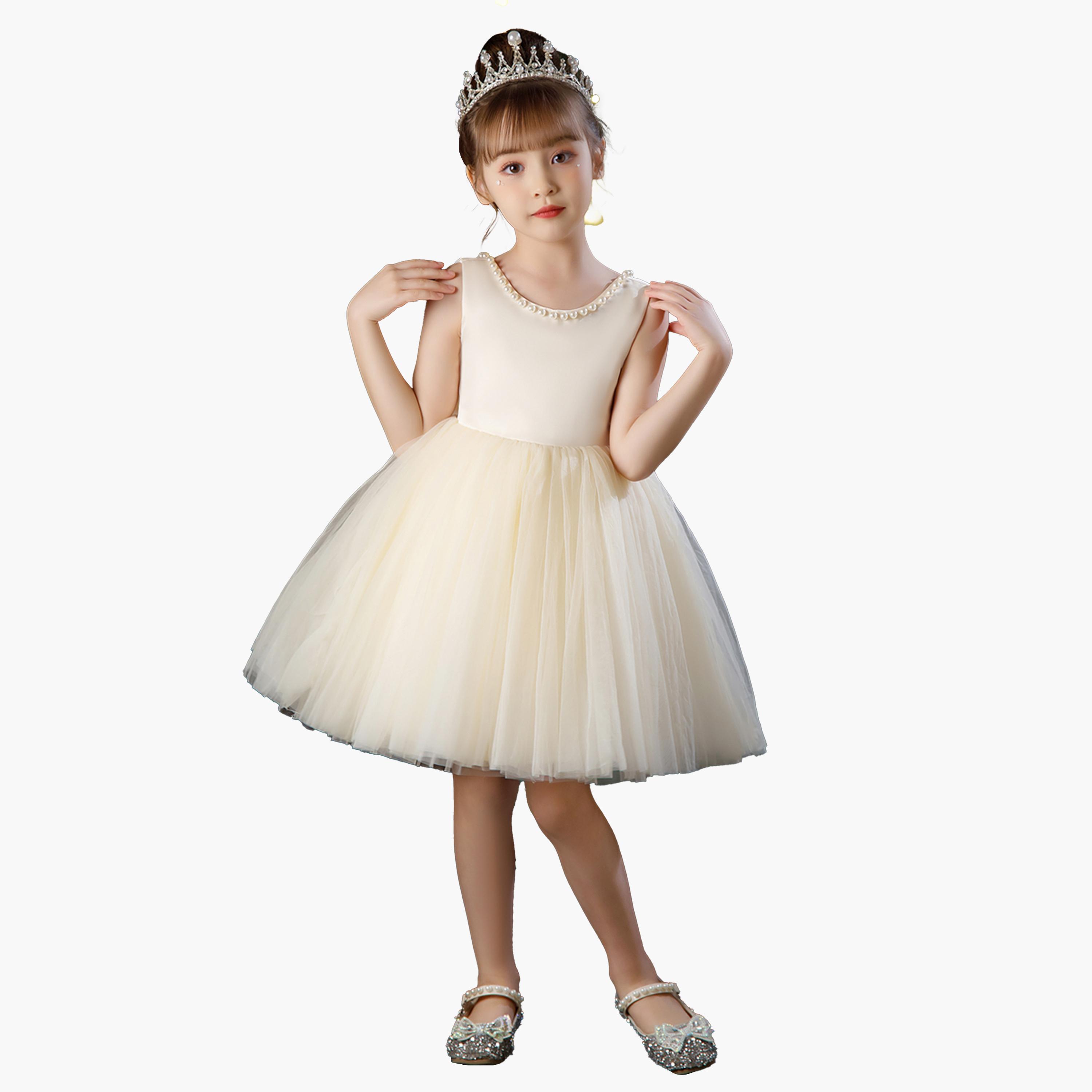فستان بتداخلات شبكية ومنمق بلؤلؤ صناعي-girls-clothing-dressesandjumpsuits-image-5