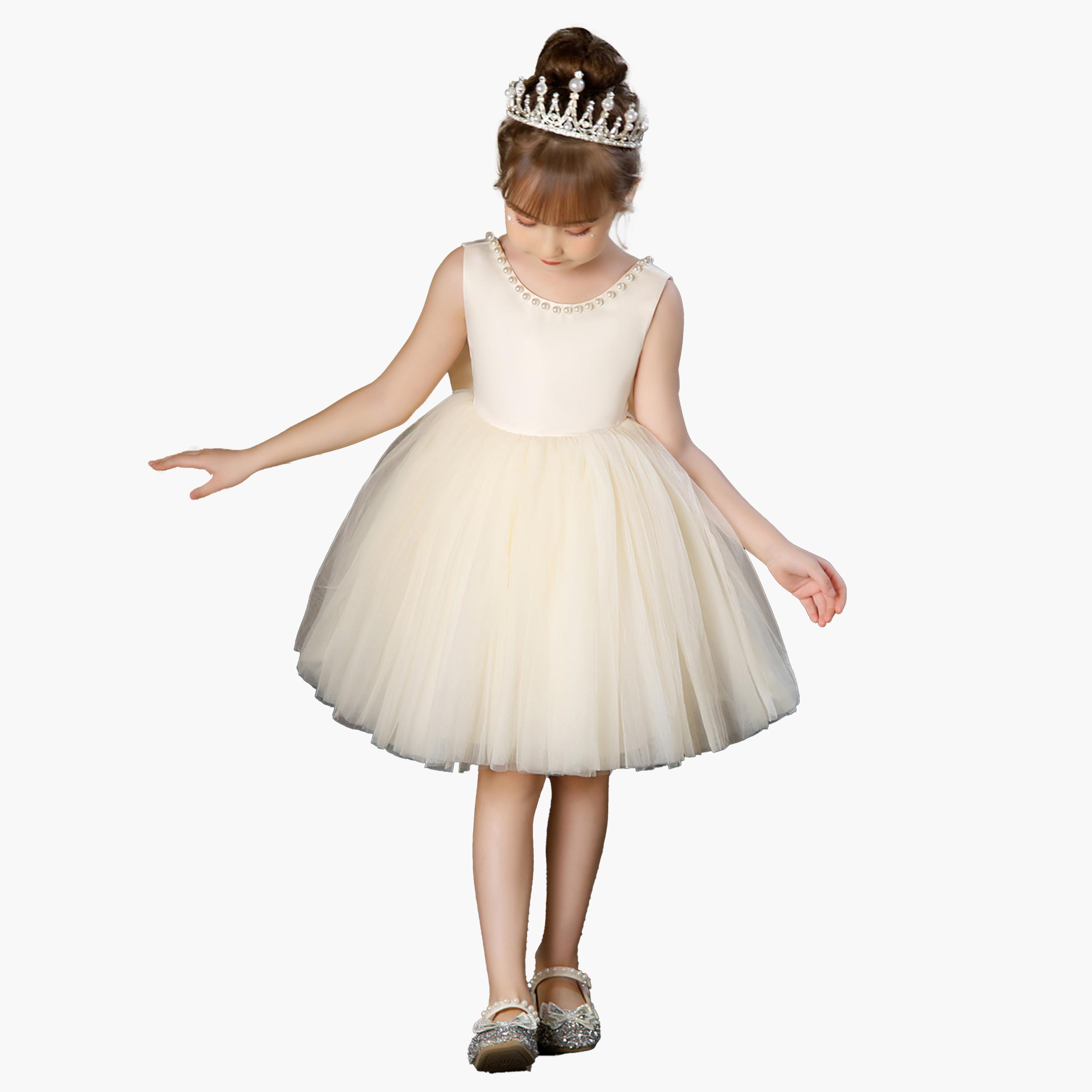 Take Two Faux Pearl Embellished Mesh Insert Dress-girls-clothing-dressesandjumpsuits-image-8