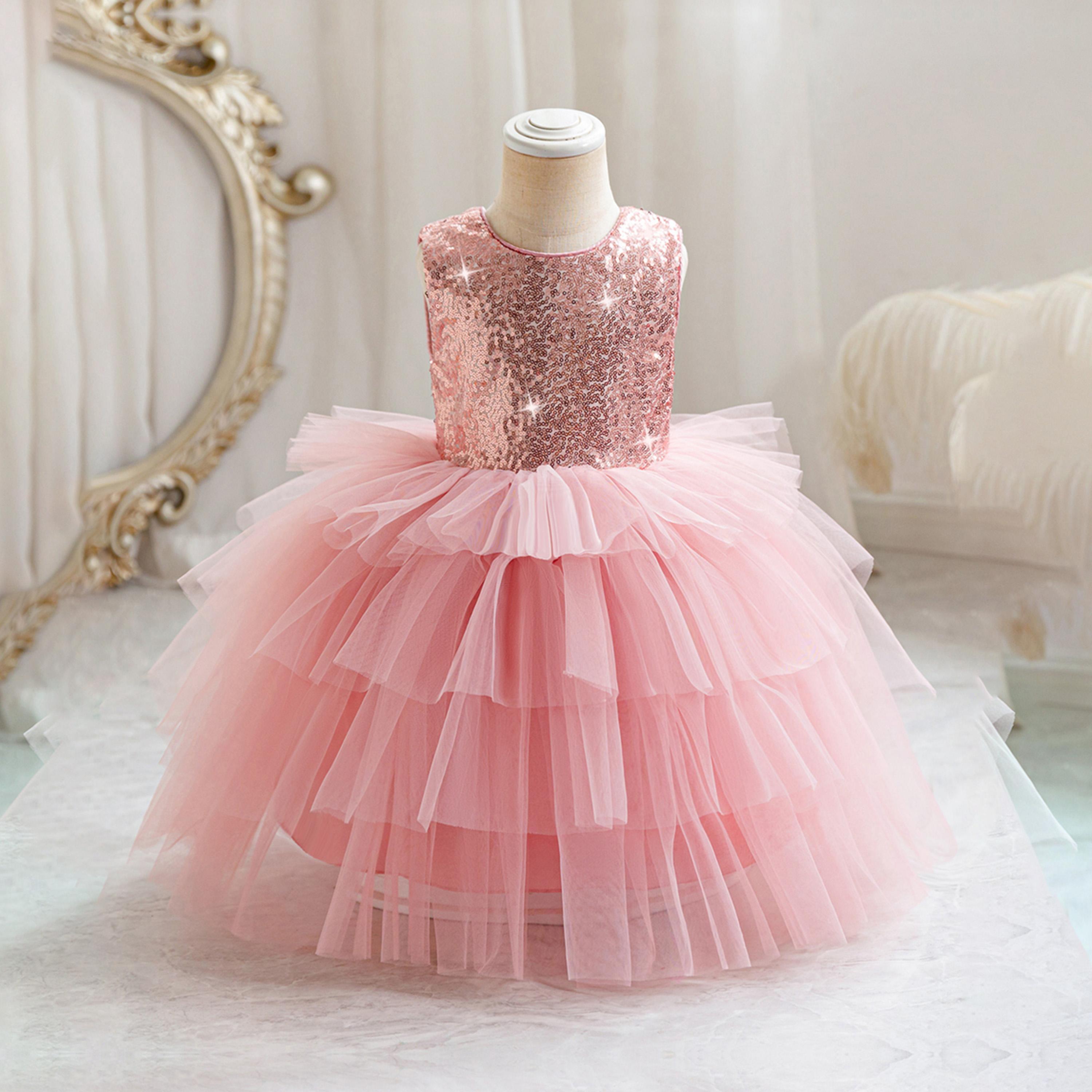 فستان بلا أكمام وطبقات شبكية مزينة بالترتر-girls-clothing-dressesandjumpsuits-image-1