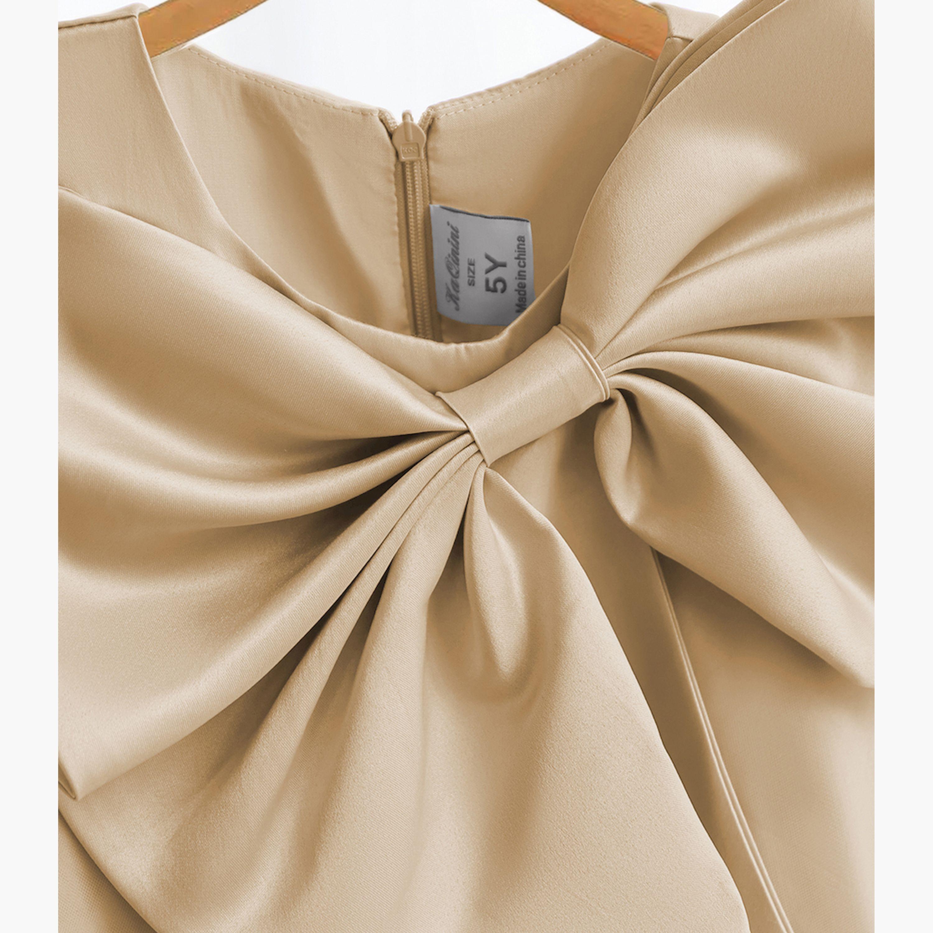 Take Two Sleeveless Mesh Dress with Bow Detail-girls-clothing-dressesandjumpsuits-image-3