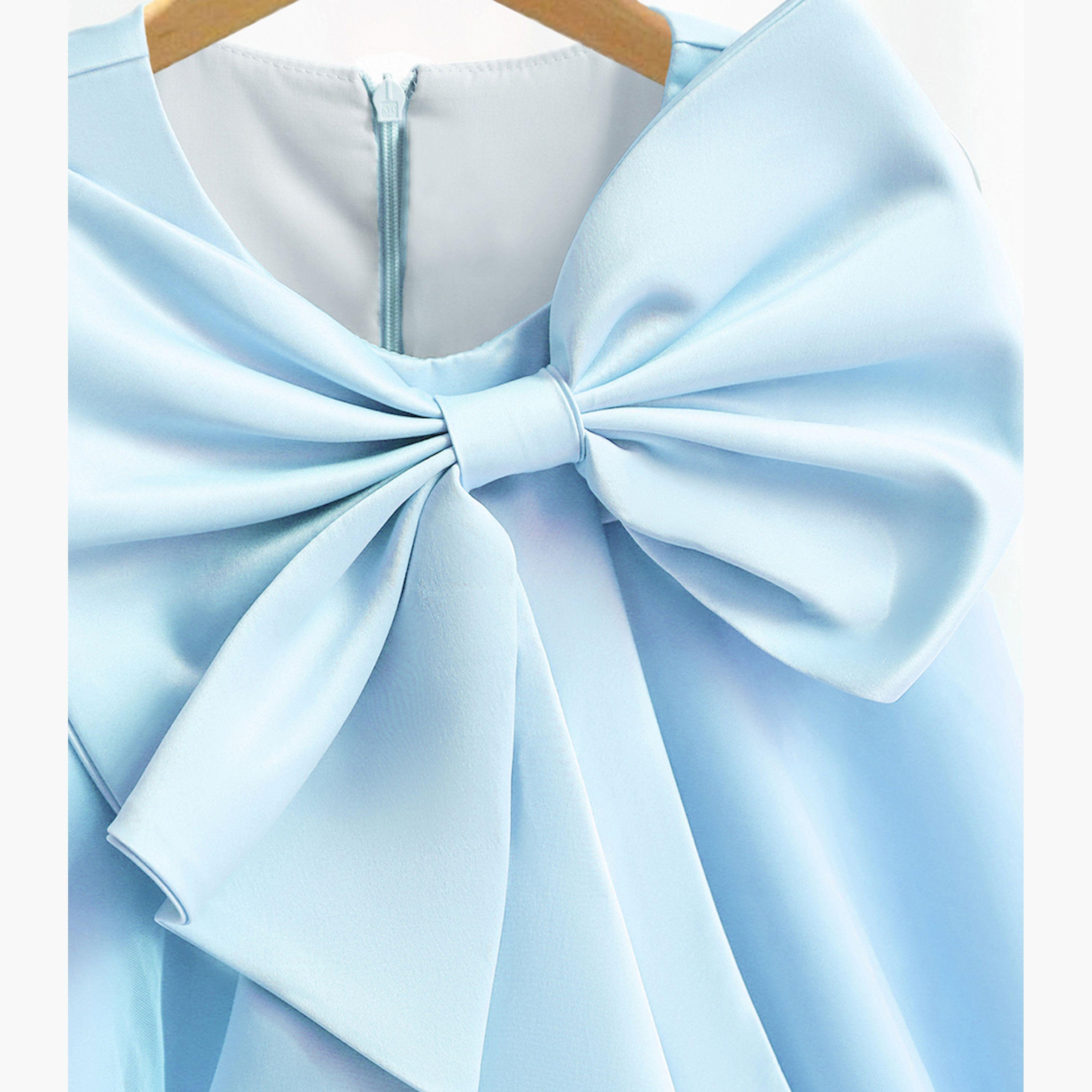 Take Two Sleeveless Mesh Dress with Bow Detail-girls-clothing-dressesandjumpsuits-image-3