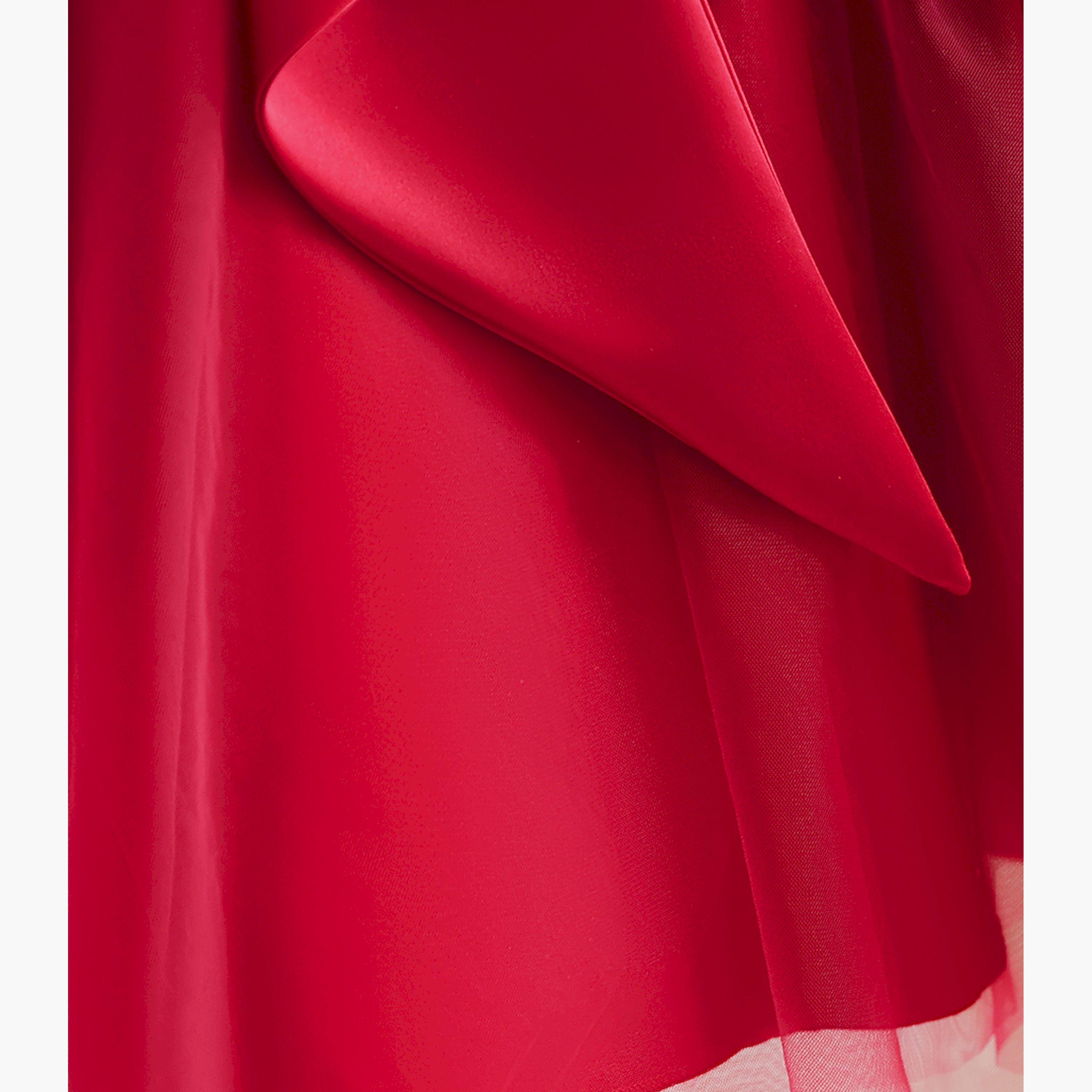 Take Two Sleeveless Mesh Dress with Bow Detail-girls-clothing-dressesandjumpsuits-image-3