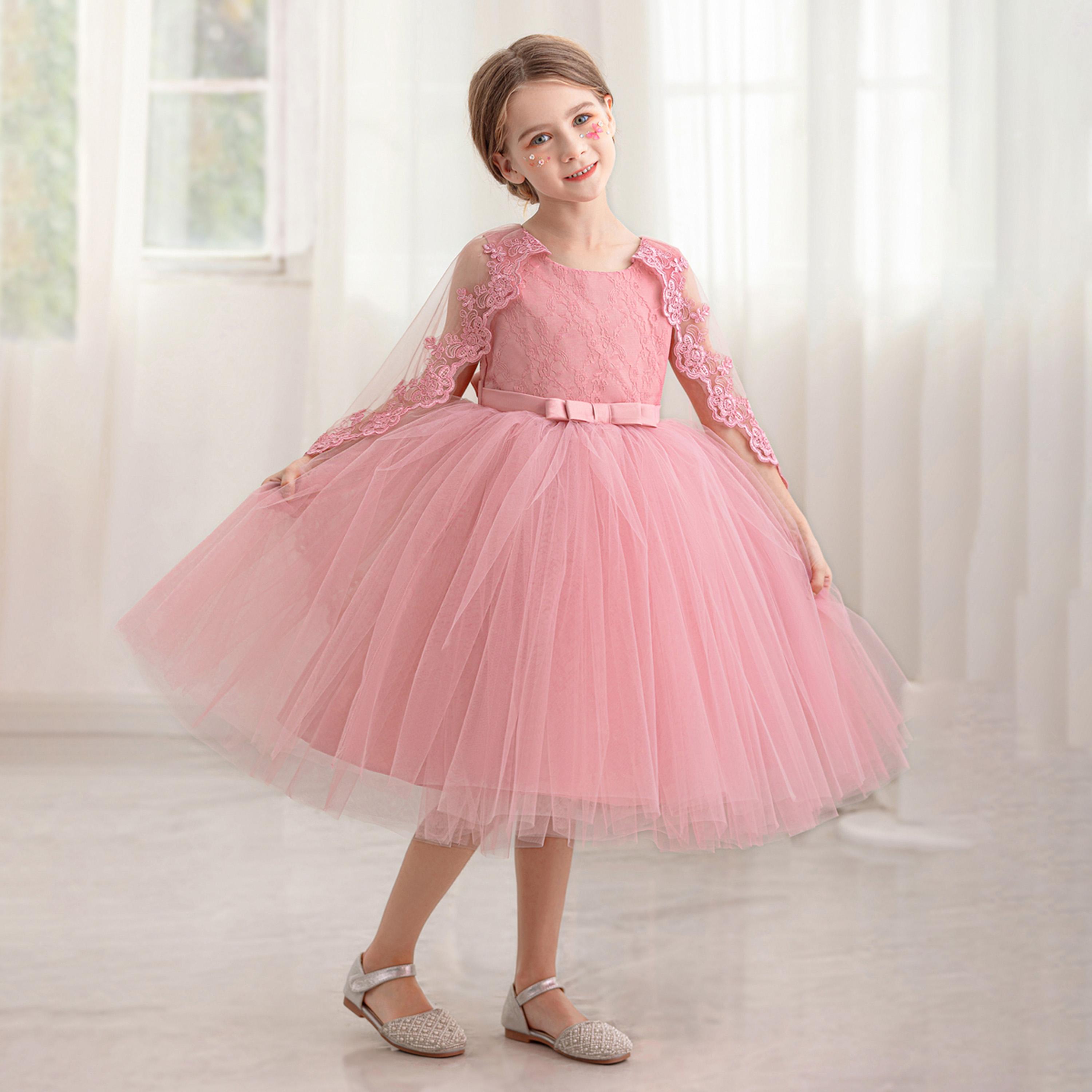 فستان بحافة واسعة وأكمام رداء بتفاصيل دانتيل-girls-clothing-dressesandjumpsuits-image-3