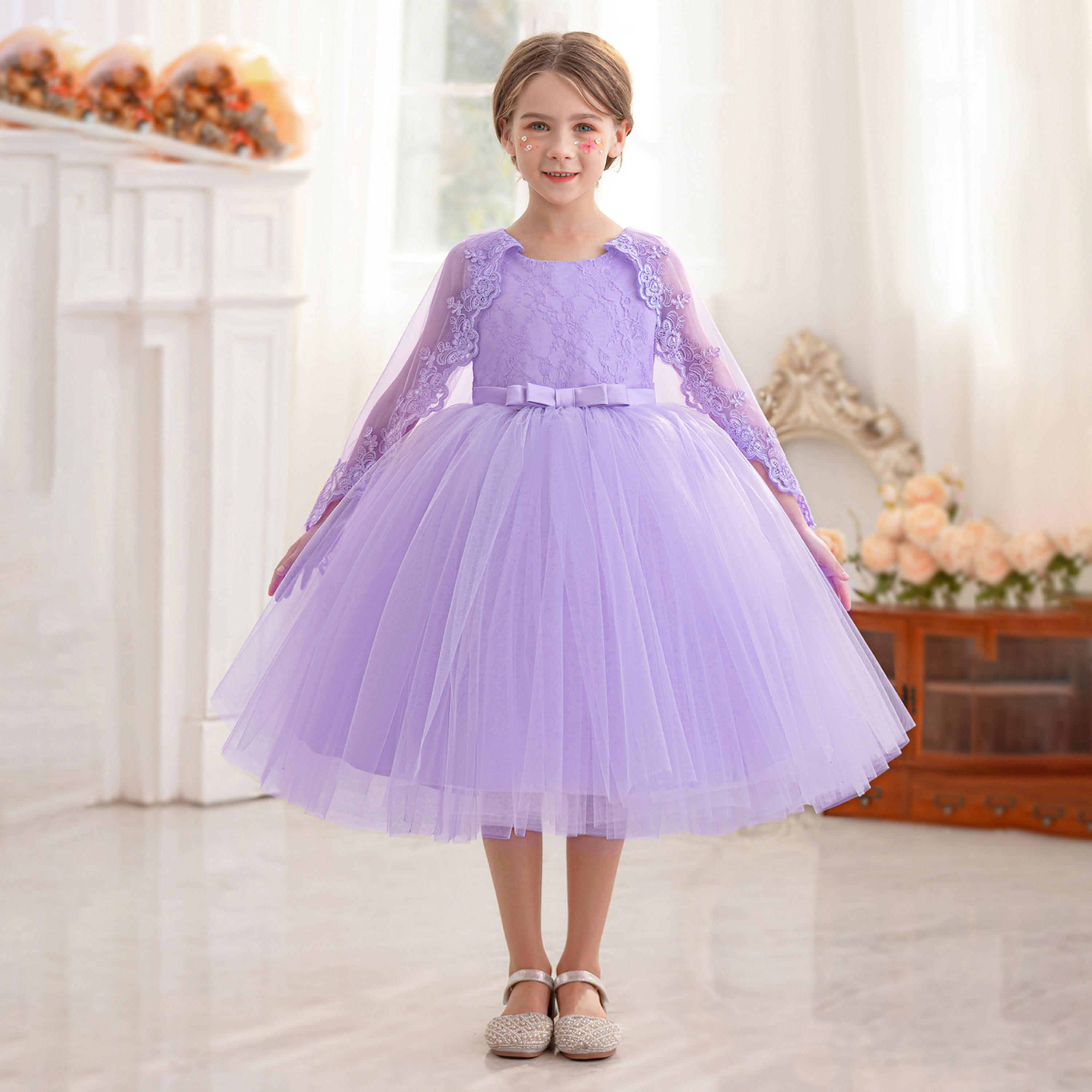 فستان بحافة واسعة وأكمام رداء بتفاصيل دانتيل-girls-clothing-dressesandjumpsuits-image-3