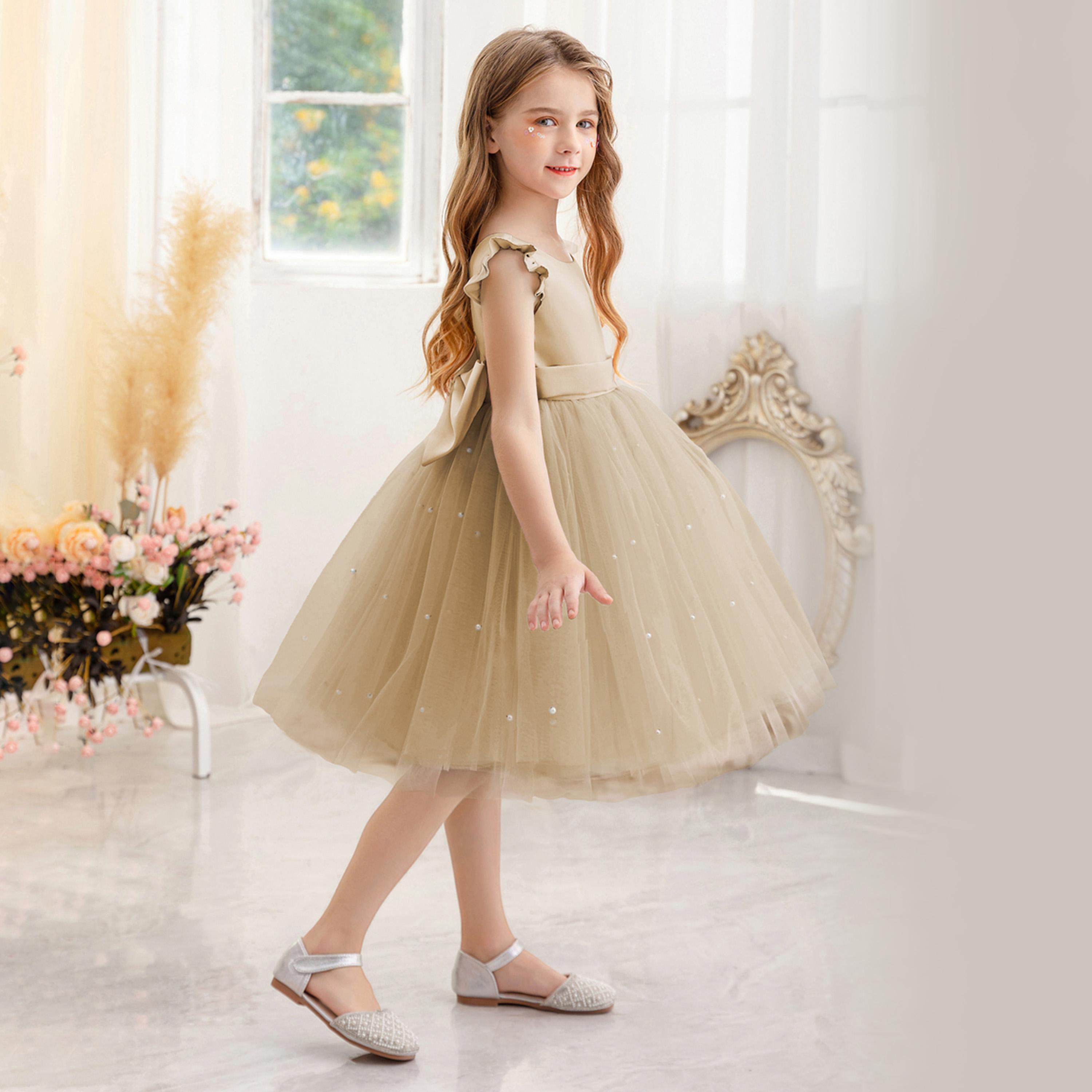 فستان بحافة واسعة وياقة دائرية مع كشكش-girls-clothing-dressesandjumpsuits-image-3