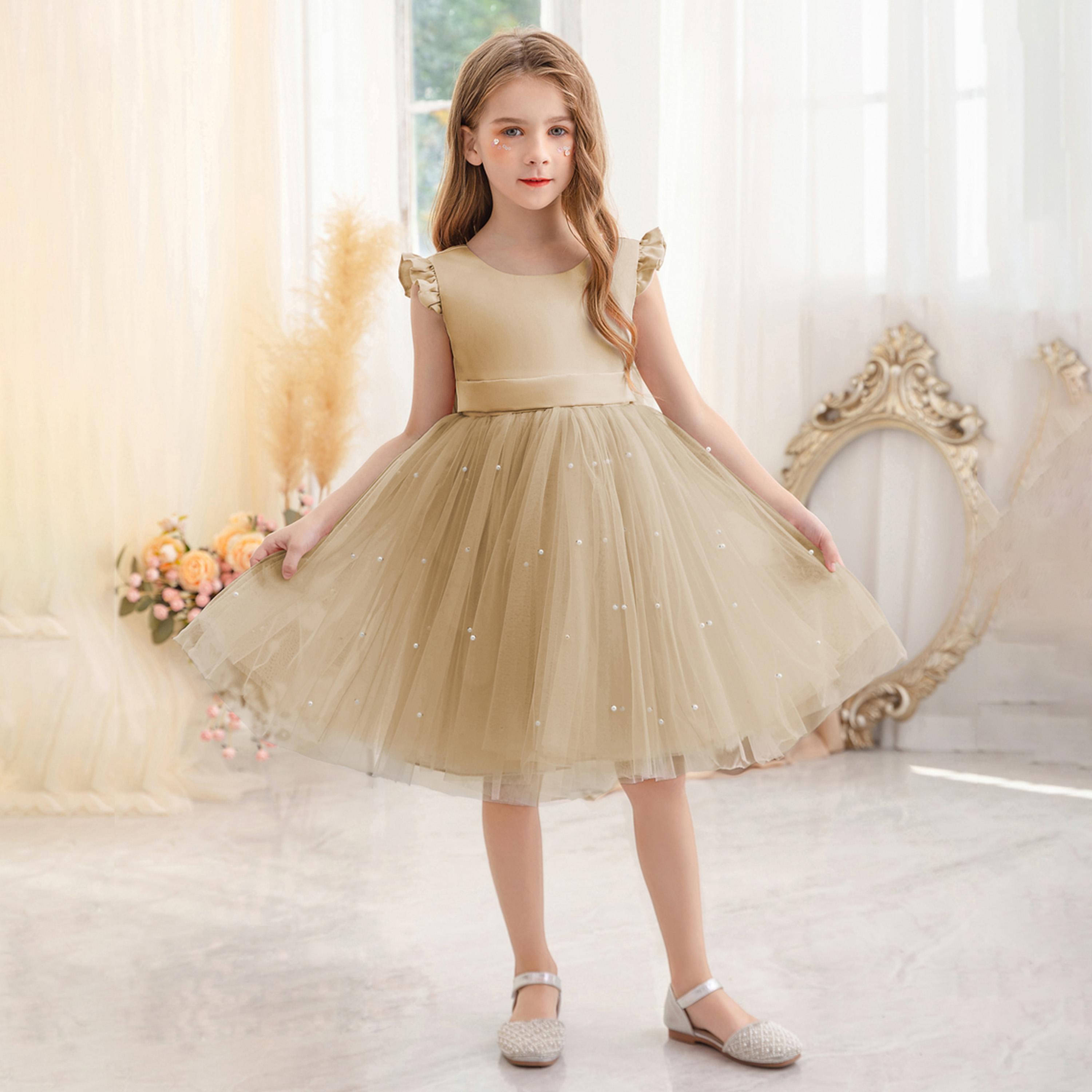 فستان بحافة واسعة وياقة دائرية مع كشكش-girls-clothing-dressesandjumpsuits-image-4