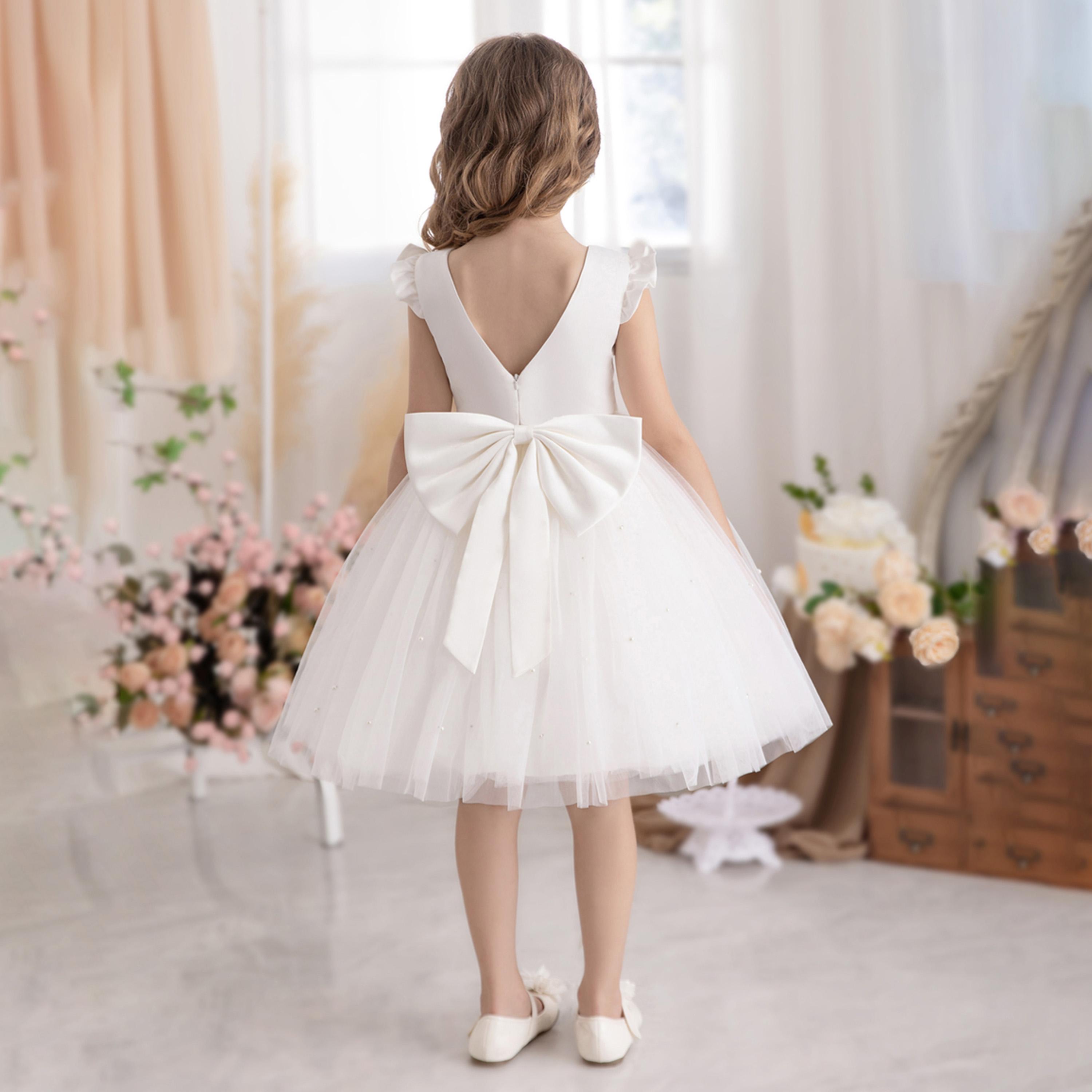 Take Two Ruffled Mesh Round Neck Fit and Flare Dress-girls-clothing-dressesandjumpsuits-image-6