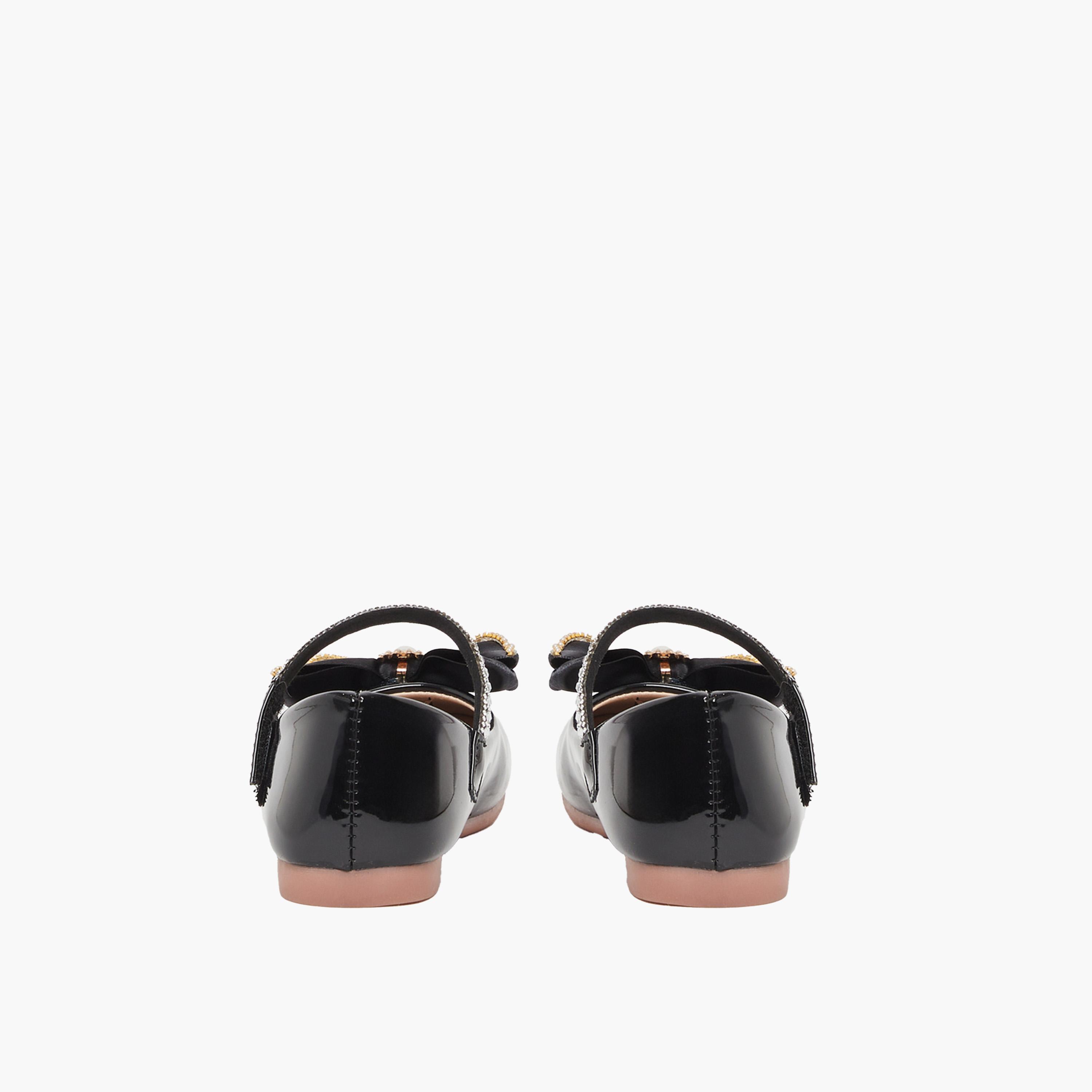 Styli Embellished Round Toe Ballerina Shoes with Bow Detail-girls-shoes-ballerinas-image-4