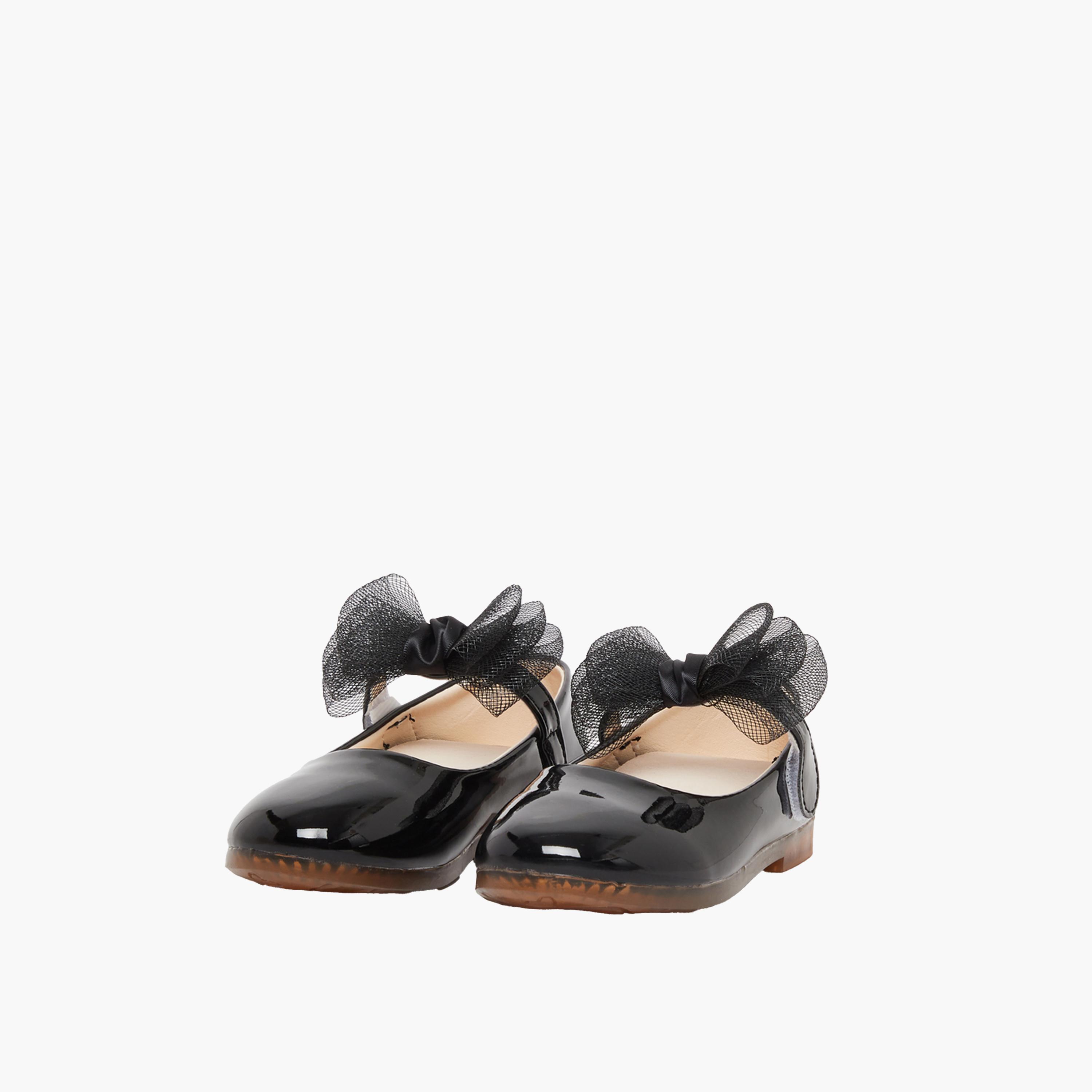 ستايلي-  حذاء باليرينا مسطح مزين بباقة زهور-girls-shoes-ballerinas-image-1