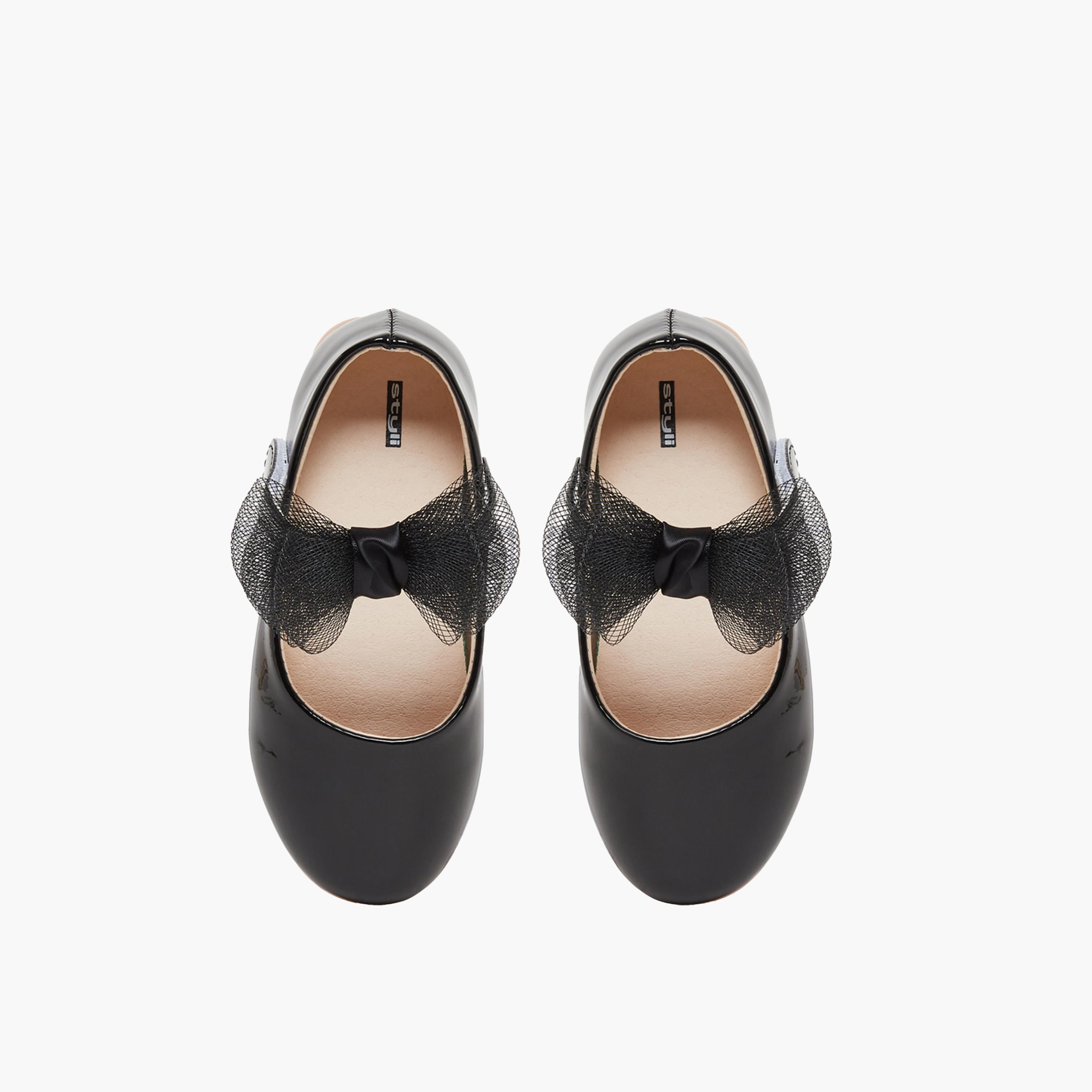 ستايلي-  حذاء باليرينا مسطح مزين بباقة زهور-girls-shoes-ballerinas-image-5