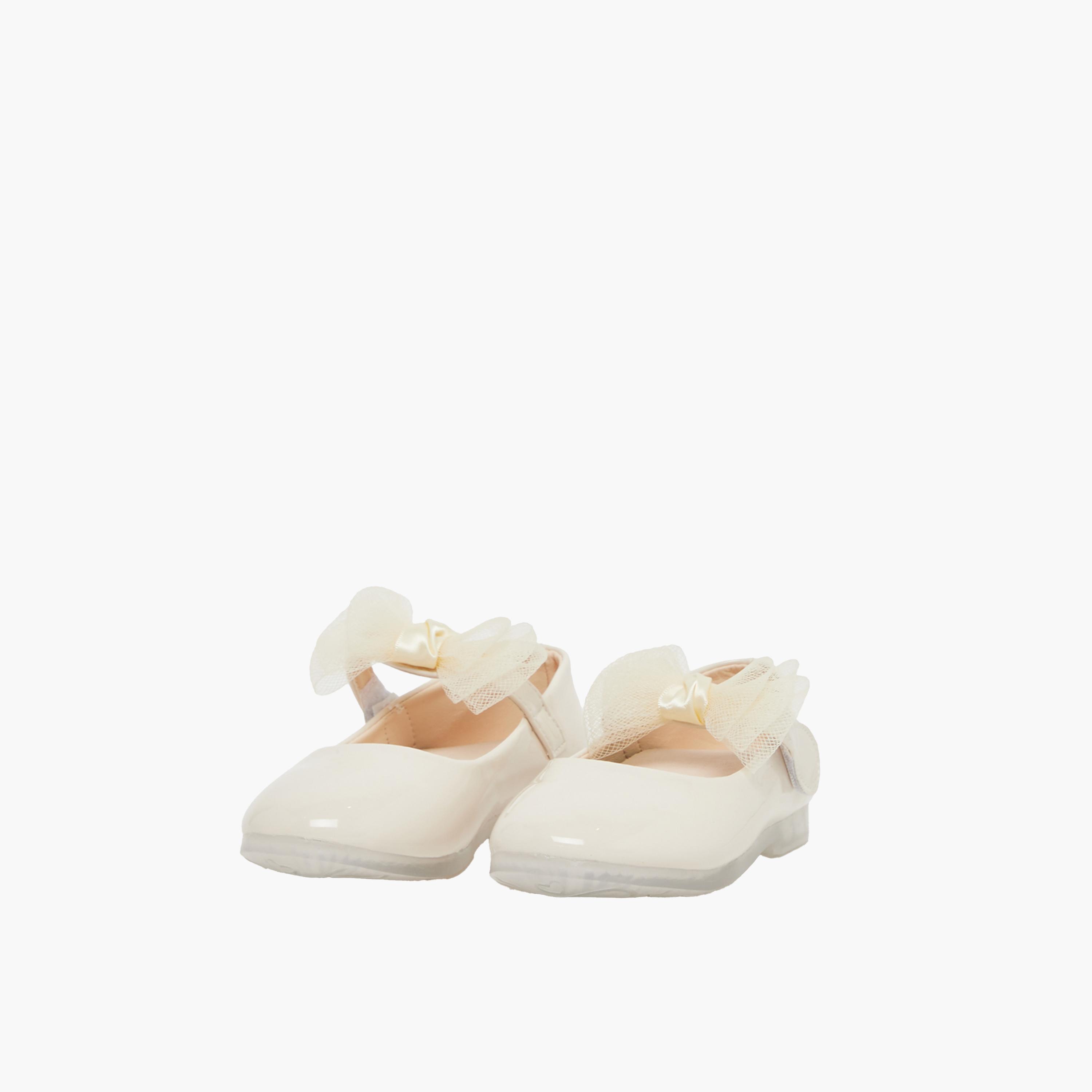 ستايلي-  حذاء باليرينا مسطح مزين بباقة زهور-girls-shoes-ballerinas-image-1